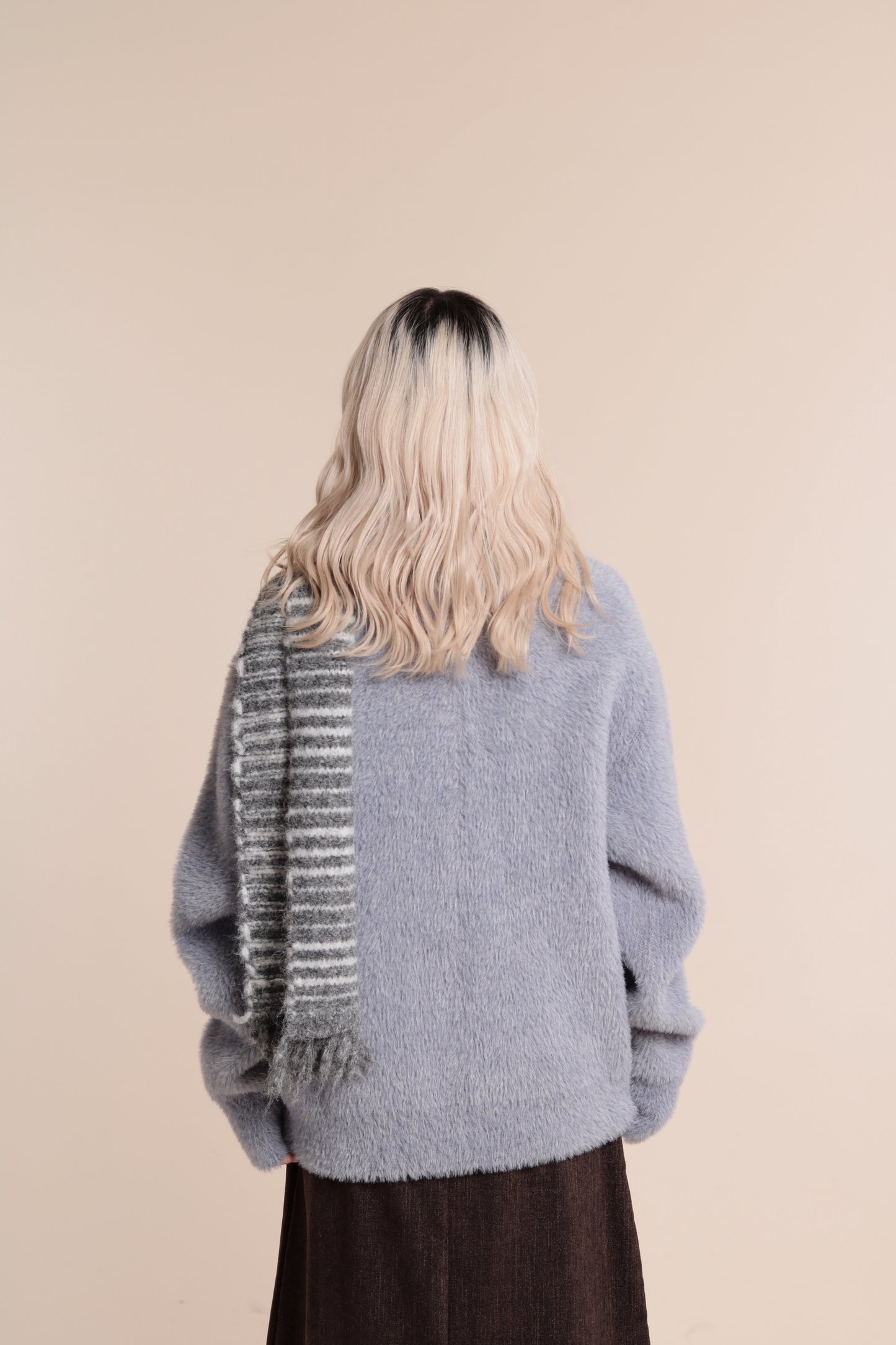 Fluffy Cardigan (Baby Blue)