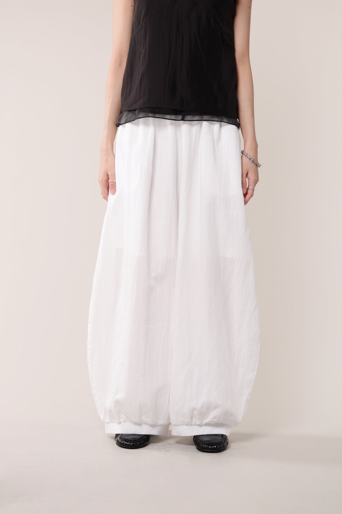 Linen Bubble Pants (White)