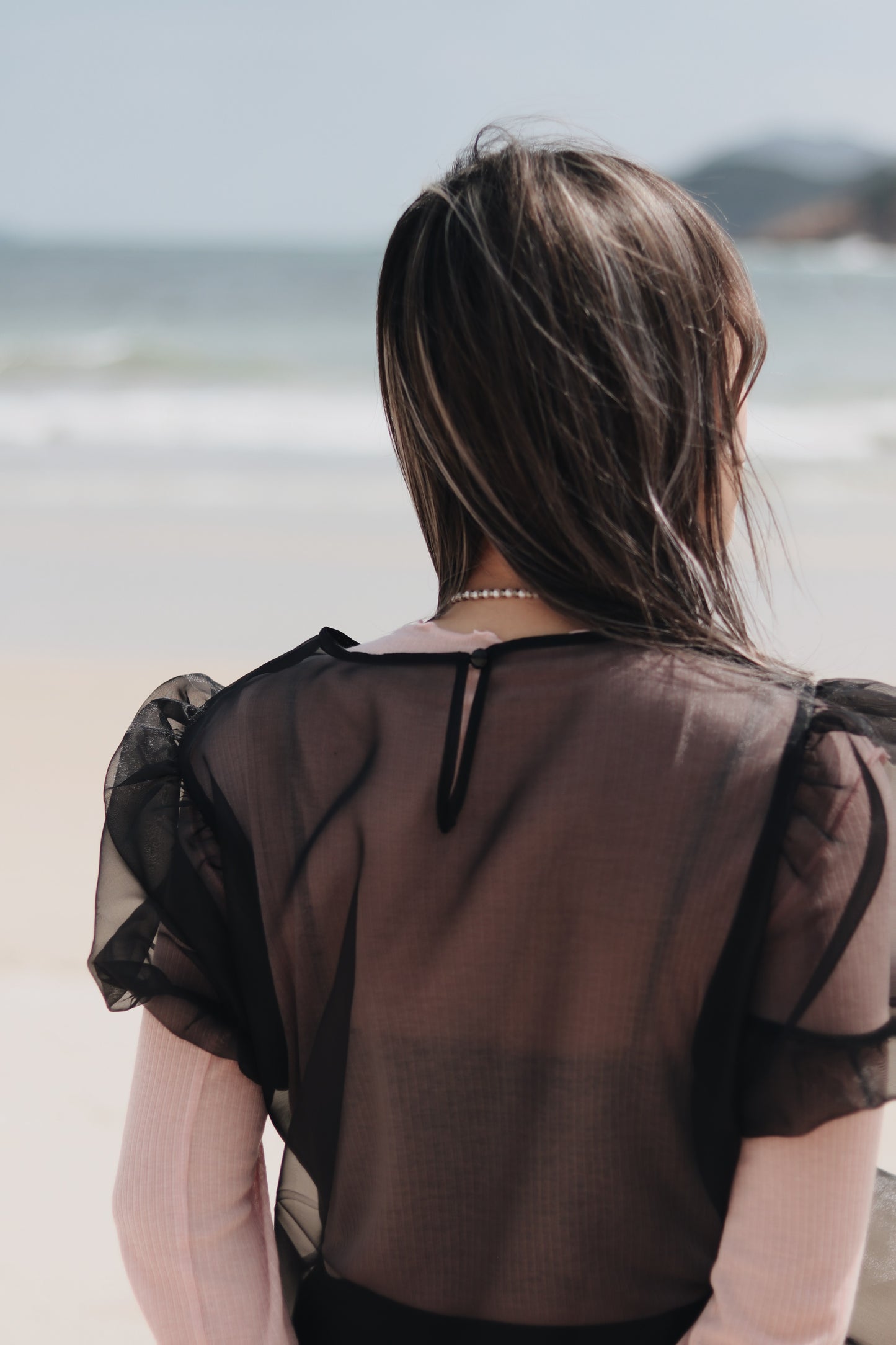 Doll Puff Sleeve Blouse (Black)