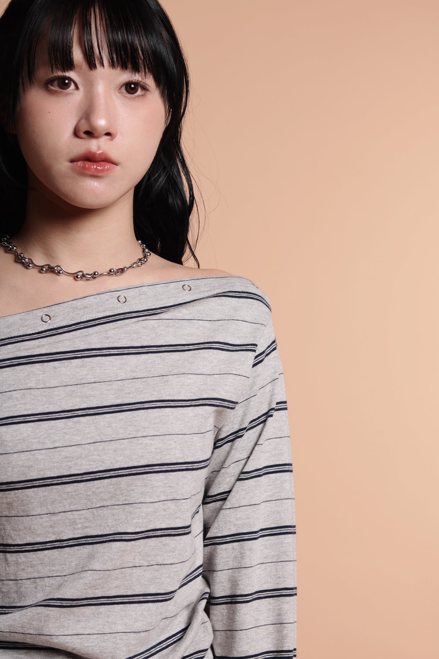 Striped Top (Grey)