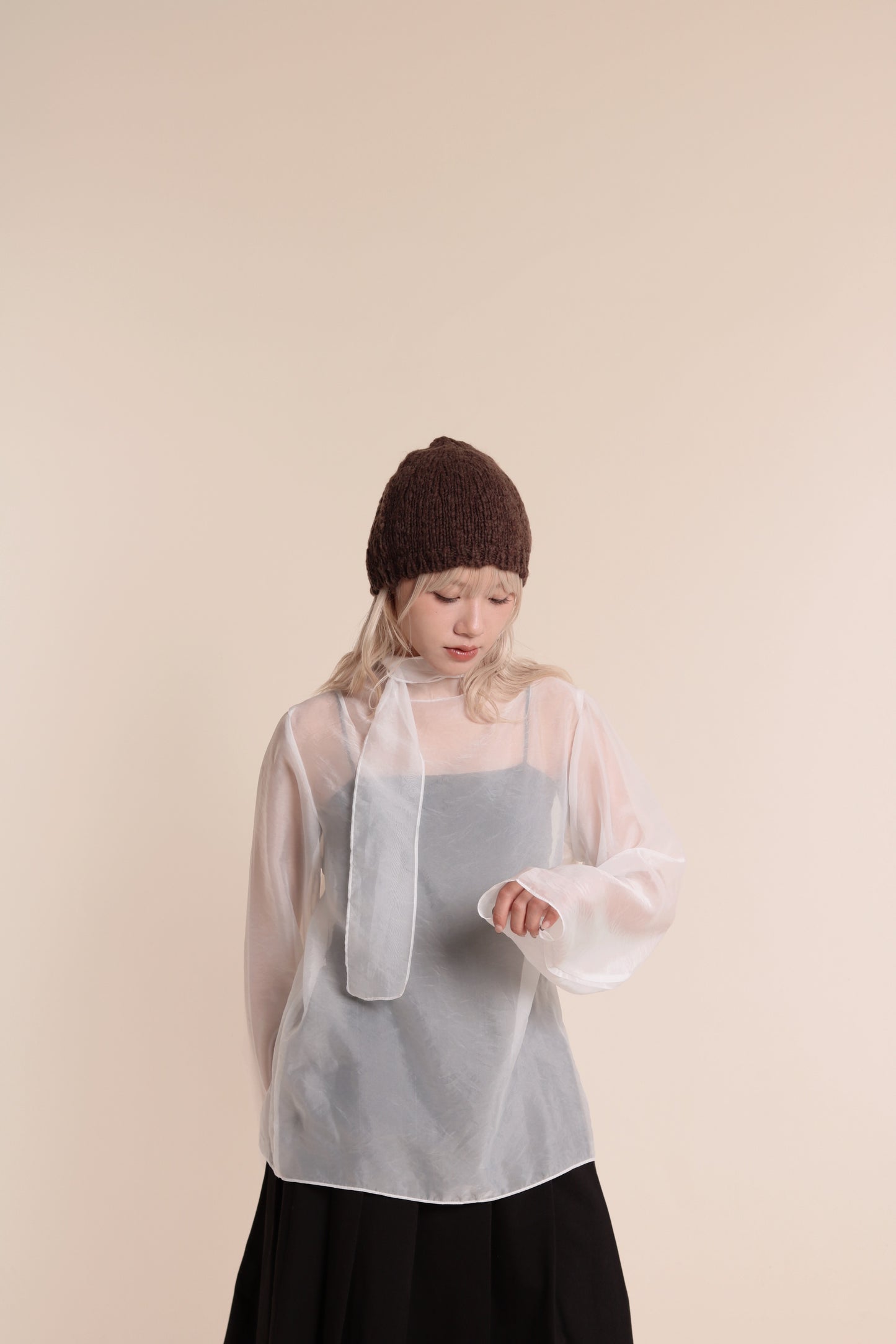 Doll See Through Blouse (White)