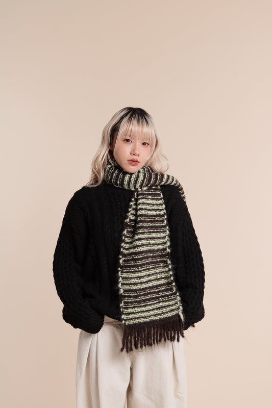 Stripe Muffler (Brown)