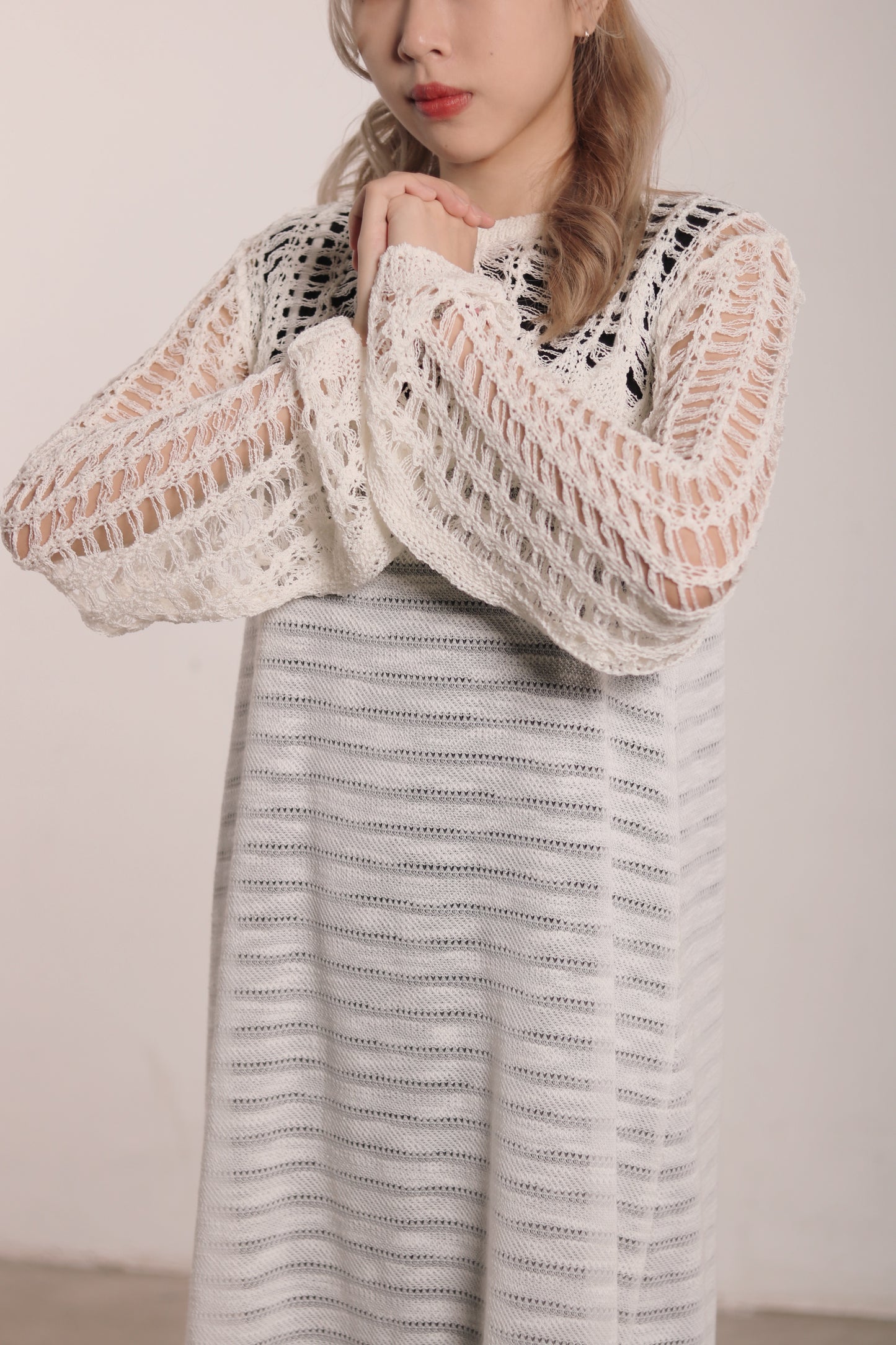 Net Crop Top (White)