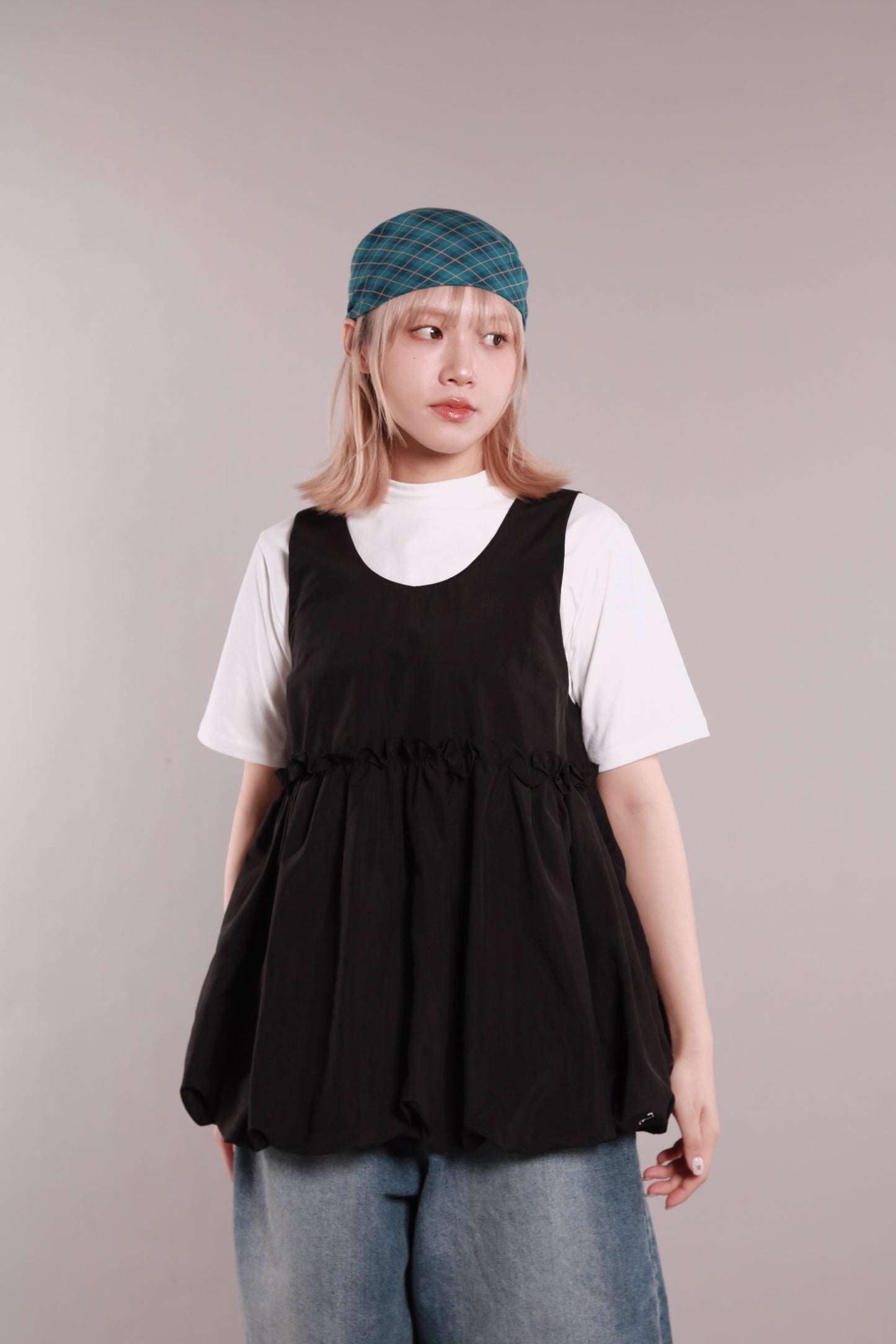 Mock Neck Tee (White)