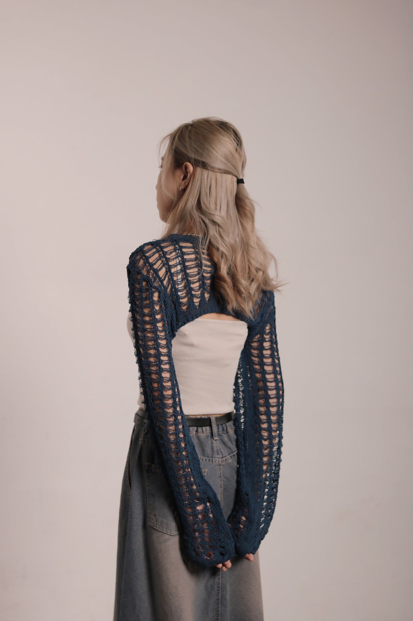 Net Crop Top (Blue)