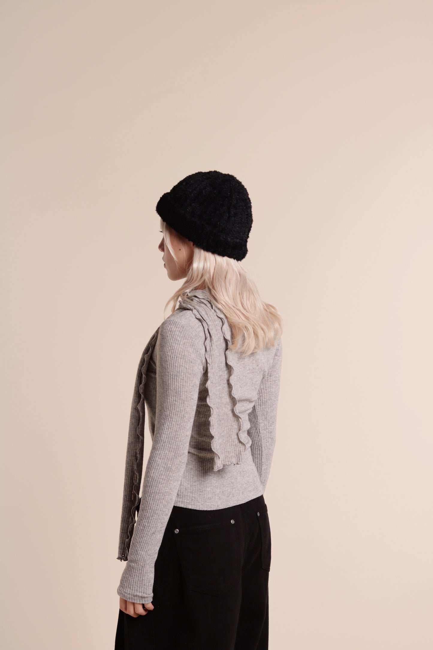 Little Scarf Cardigan (Grey)