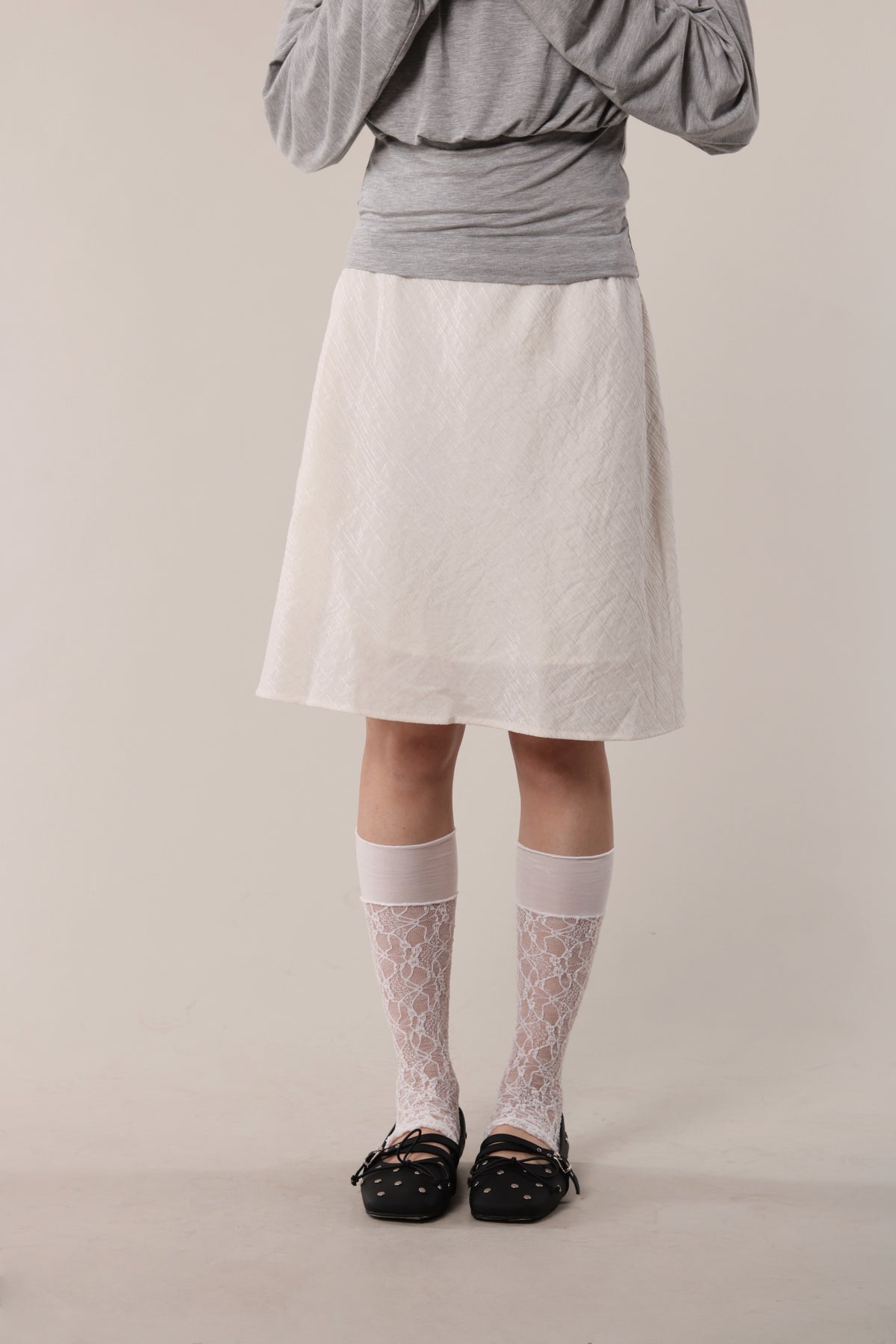 Textured Skirt (Ivory)