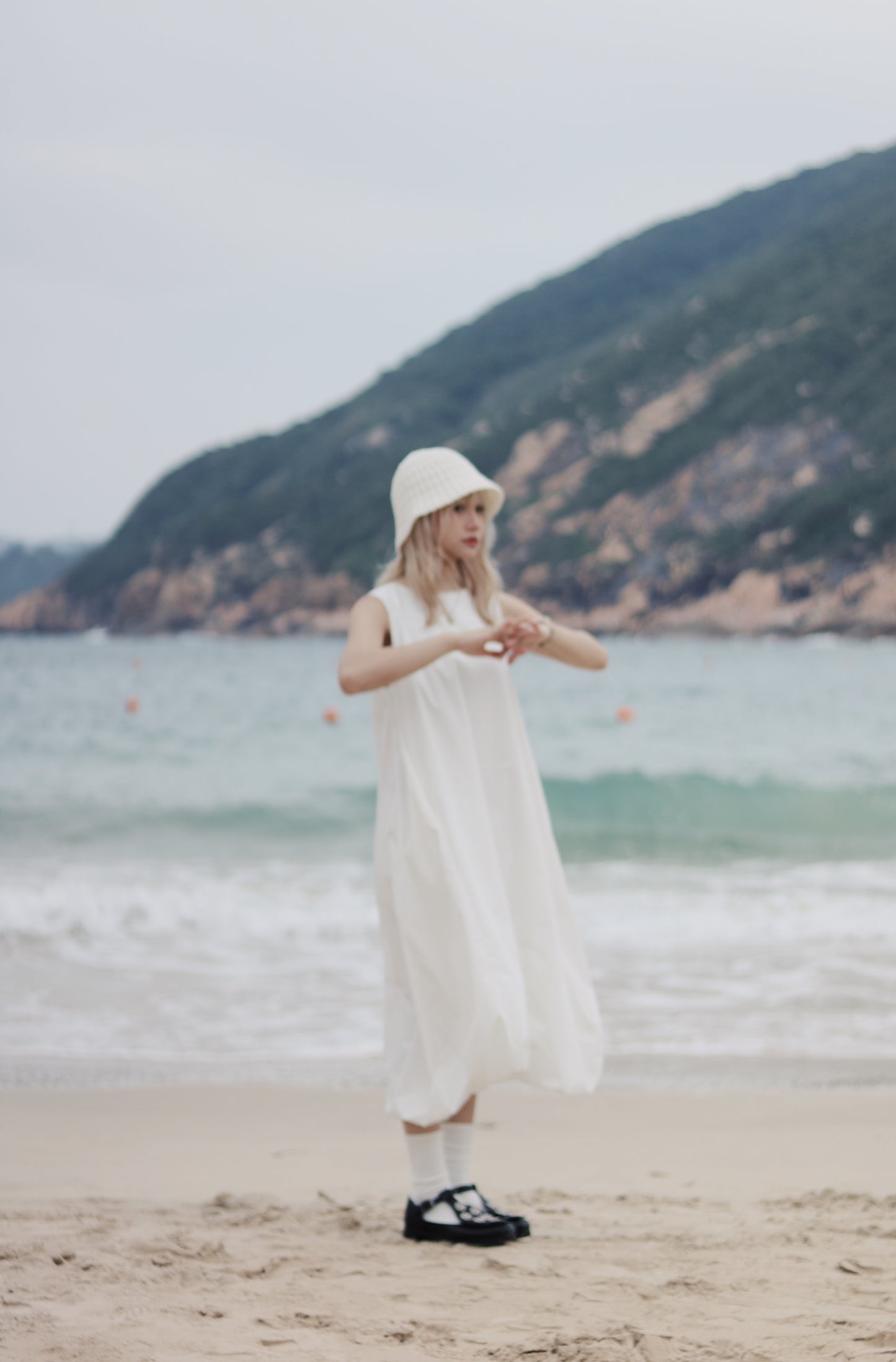 Bubble Cloud Dress (White)