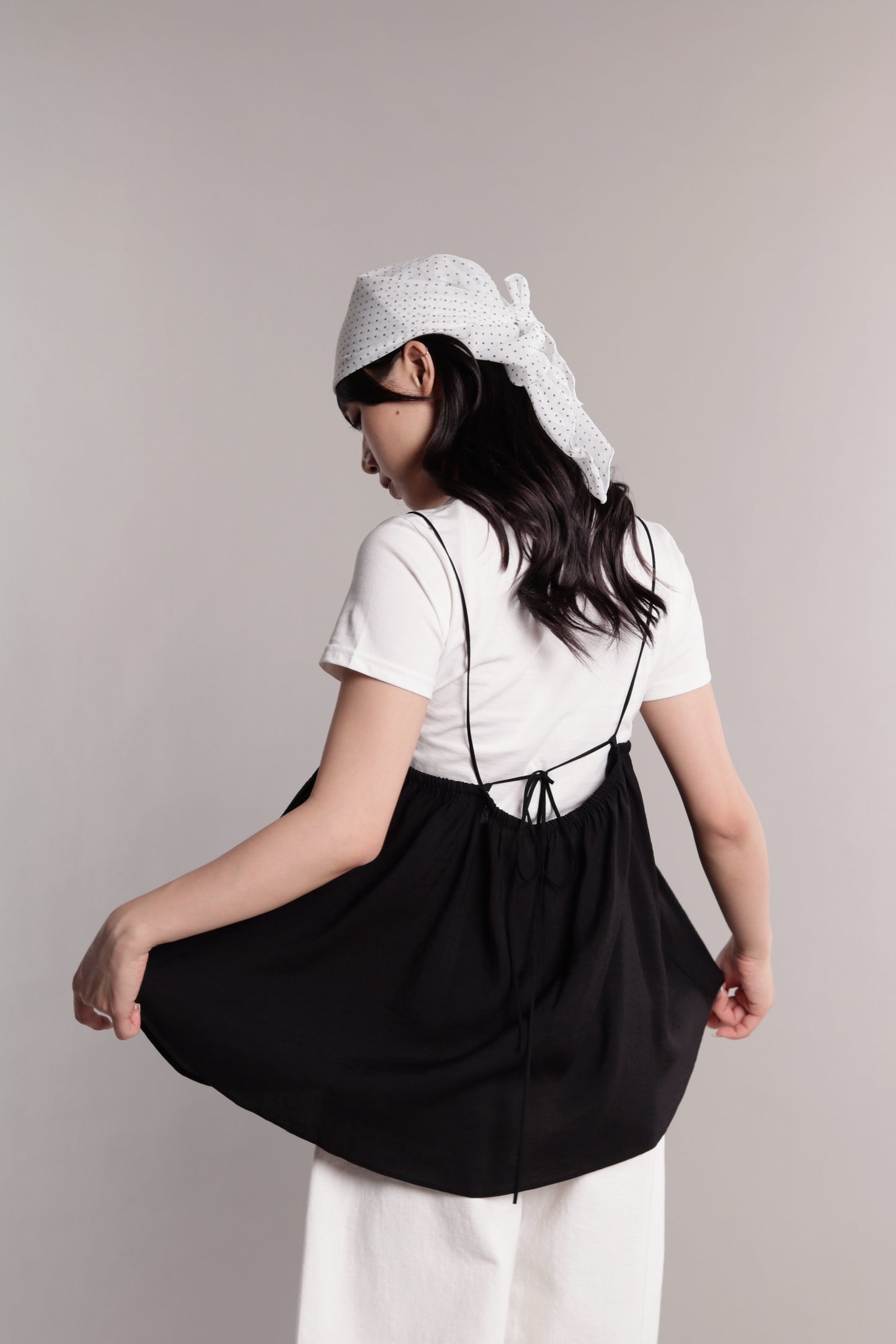 Polka Dot Scarf (White)
