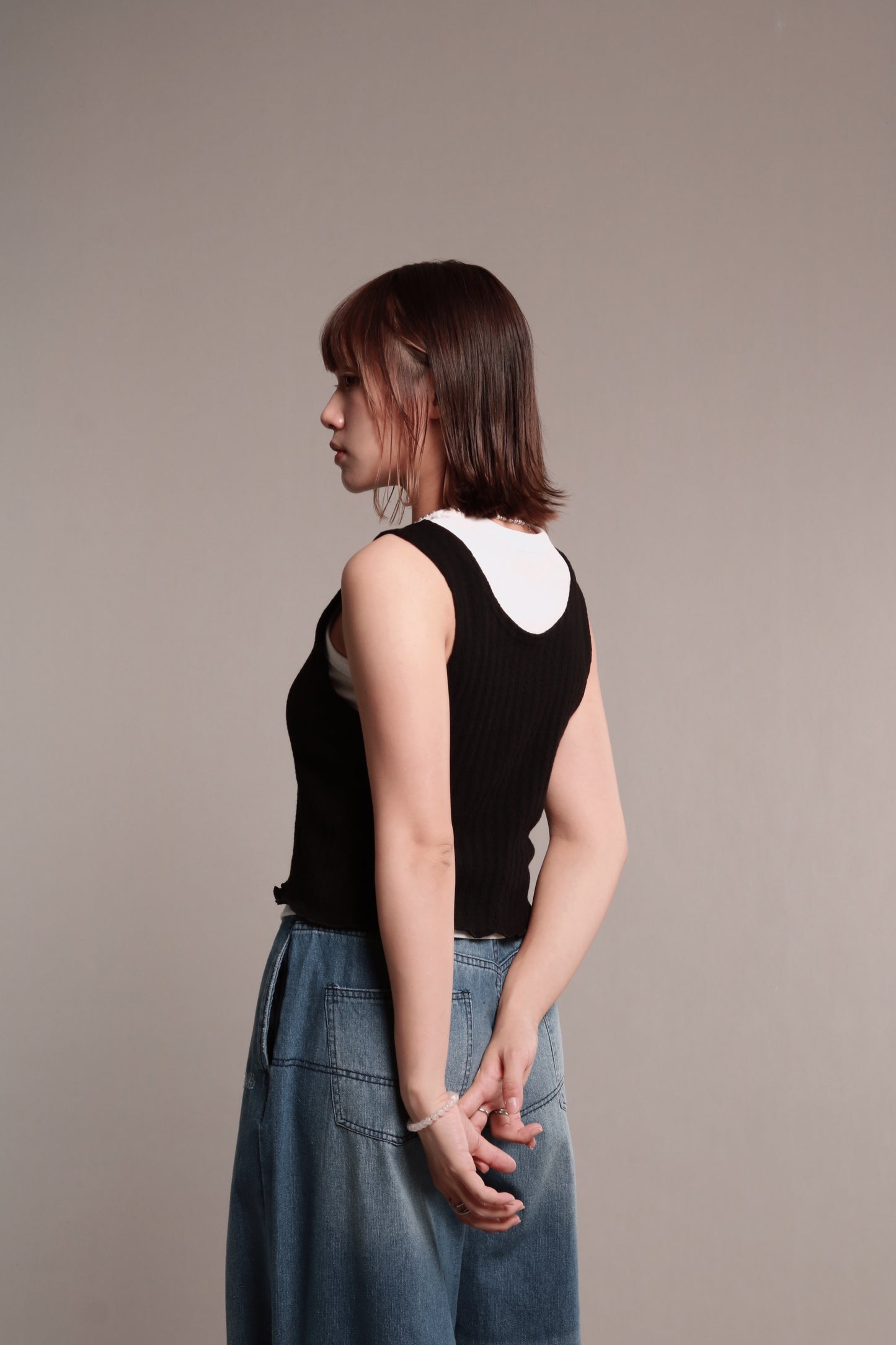 Ribbed Tank Top (Black)