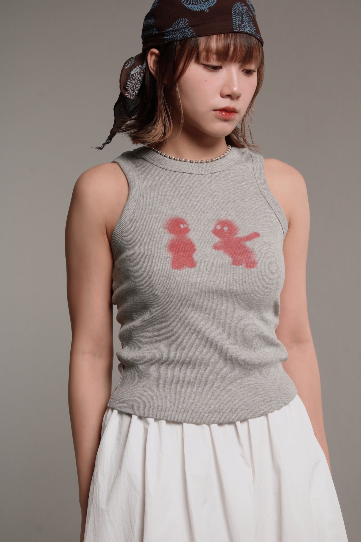 Kid Sleeveless Top (Grey)