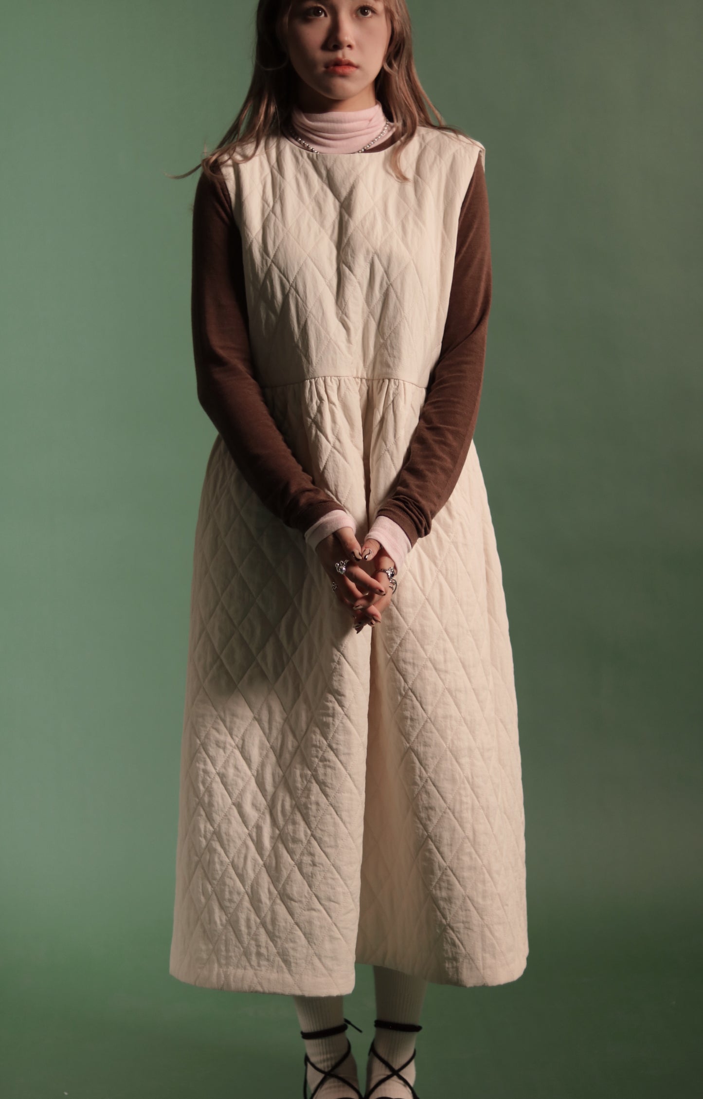 Doll Padded Dress (Ivory)