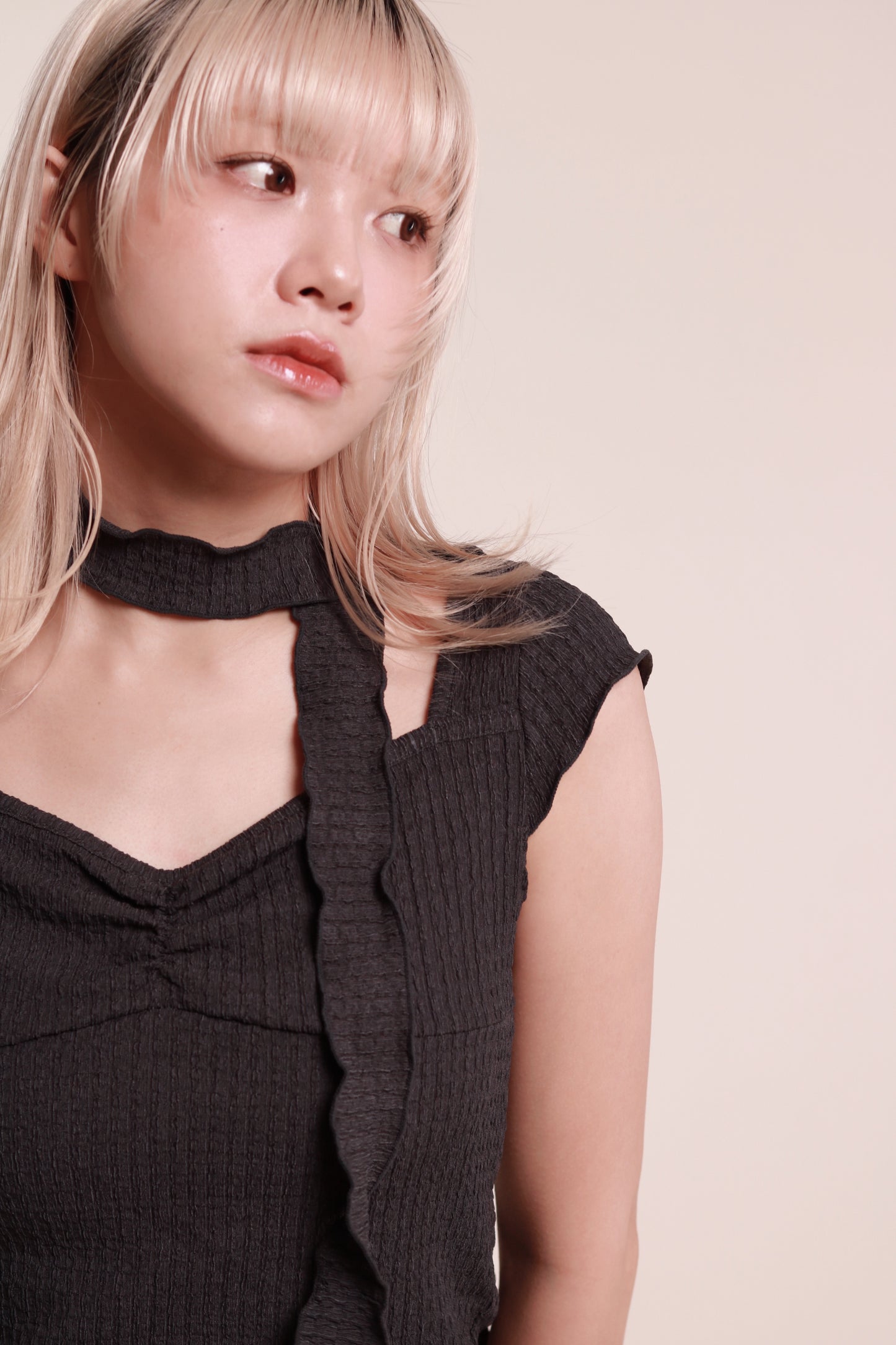 Gathered Tee Set (Charcoal)