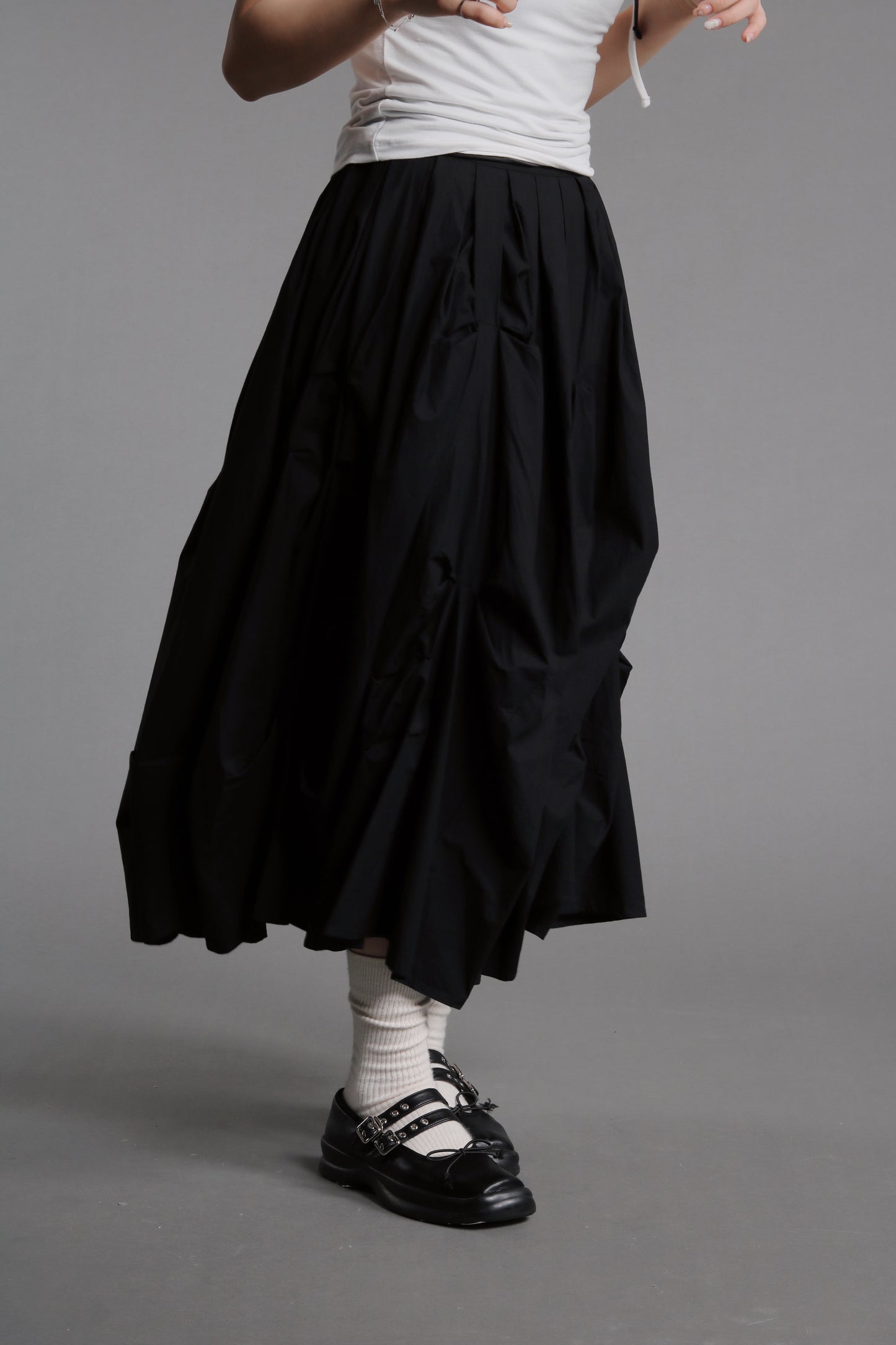Doll Gathered Skirt (Black)