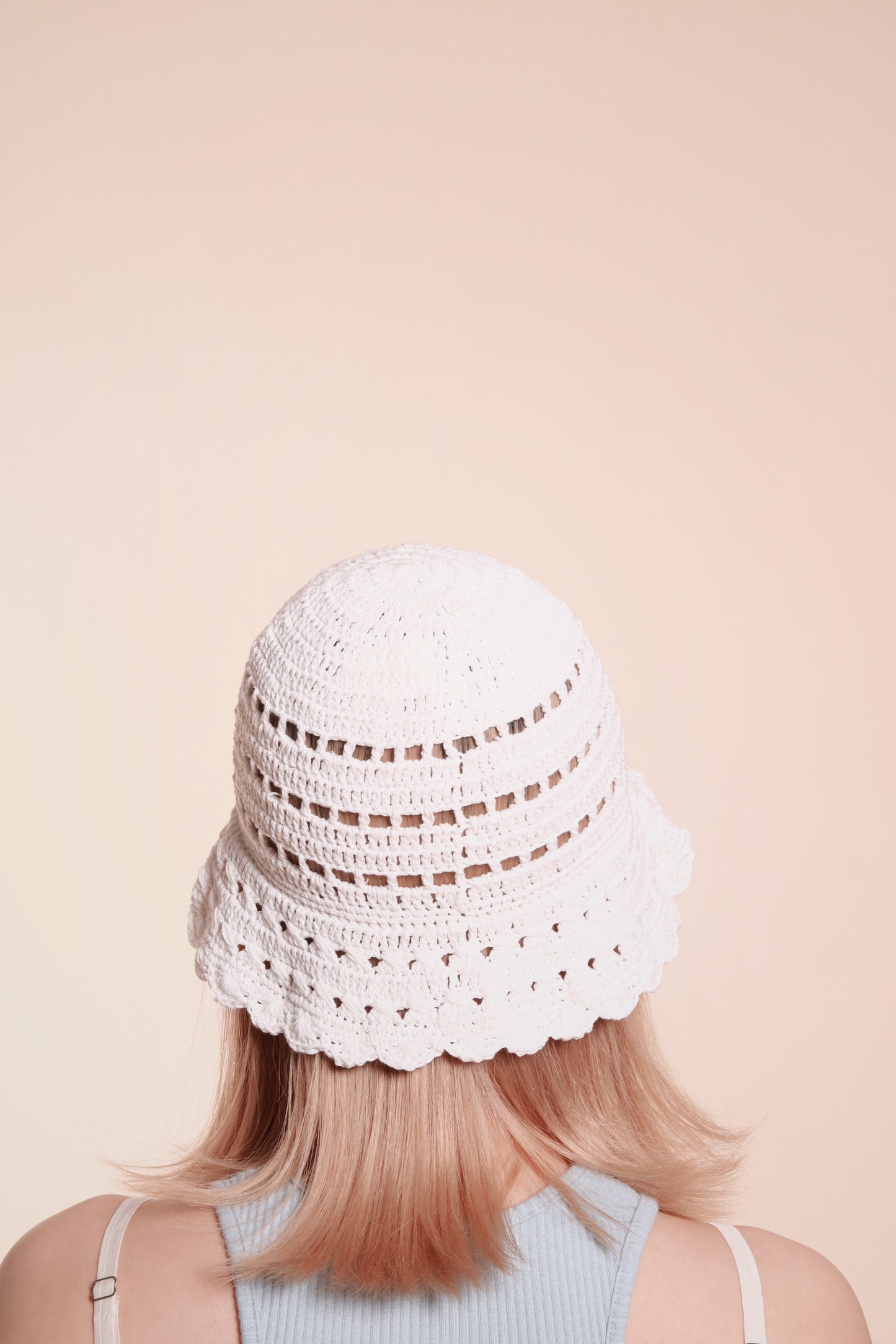 Mesh Bucket Hat (White)