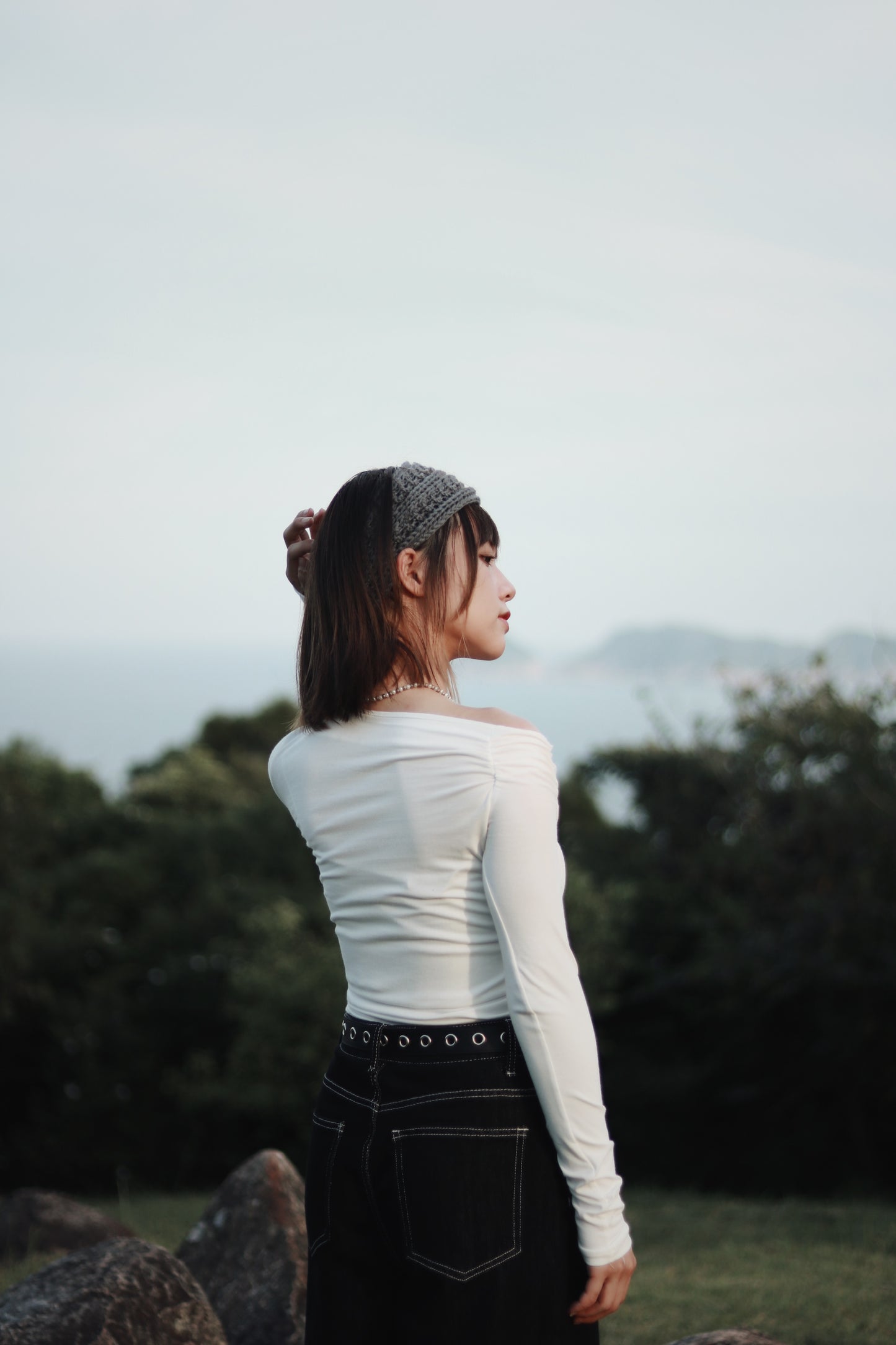 Ribbon Headband (Black/Brown/Grey/Ivory/Pink)