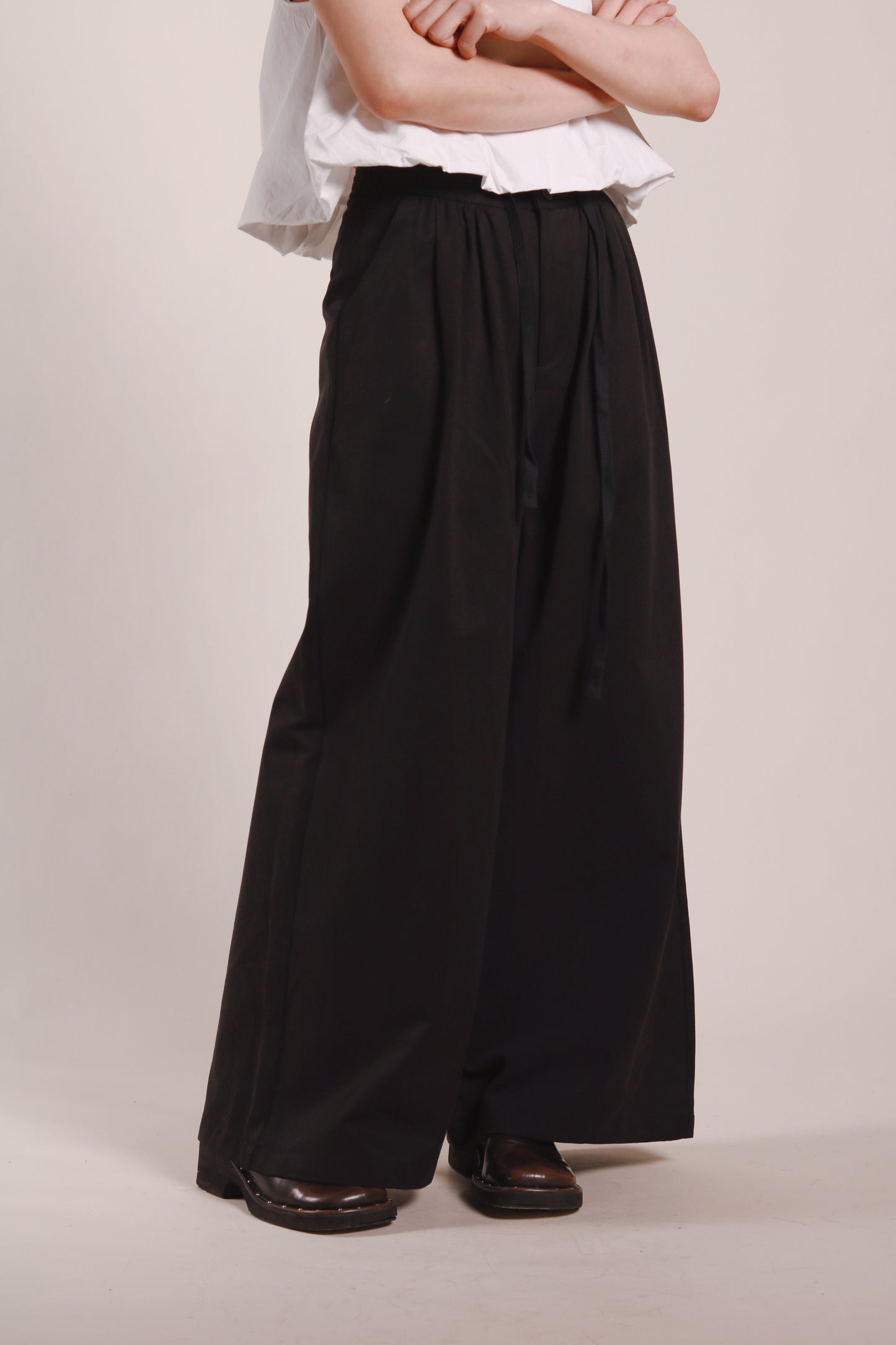 Renne Wide Leg Pants (Black)