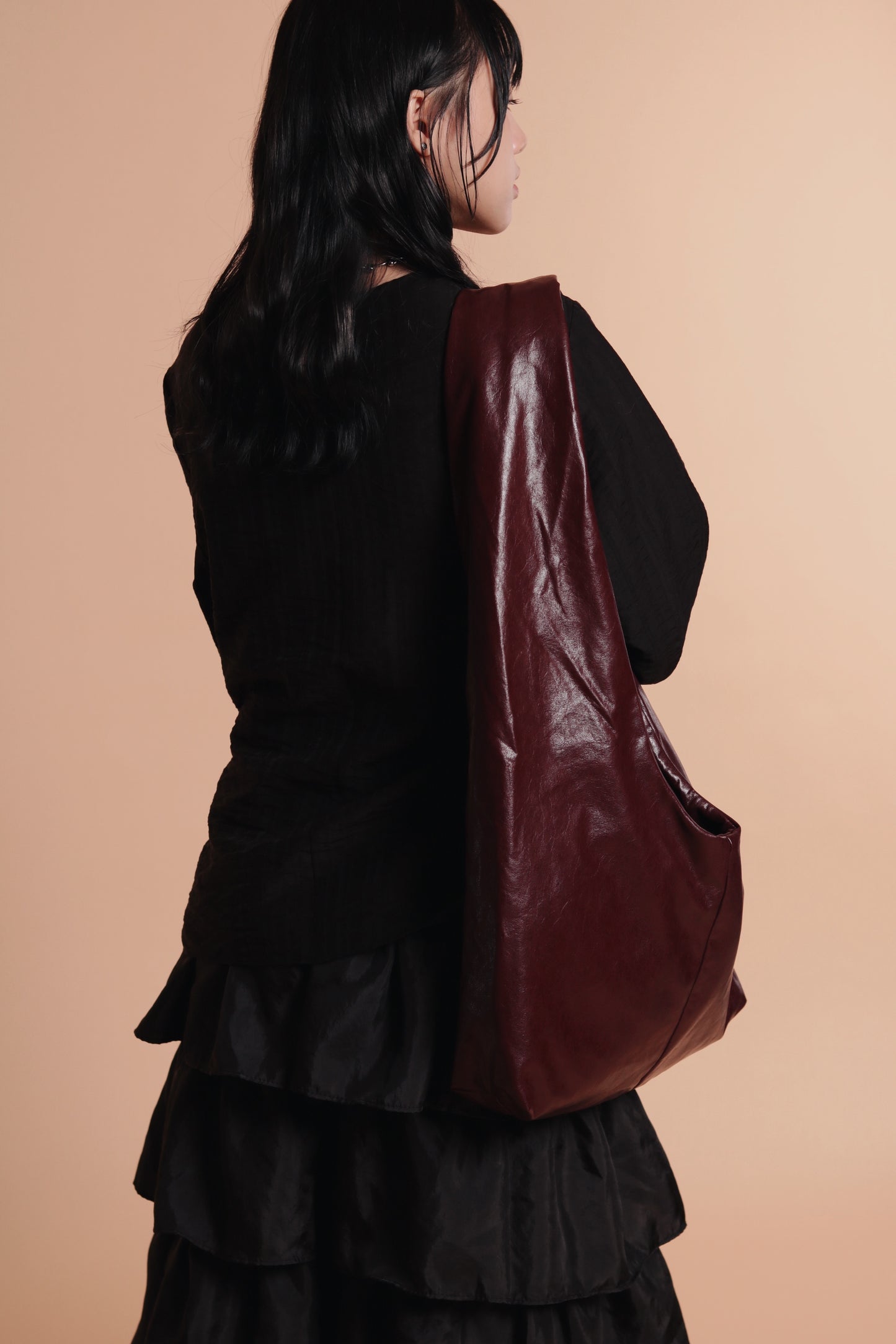 Cloudy Hobo Bag (Wine)