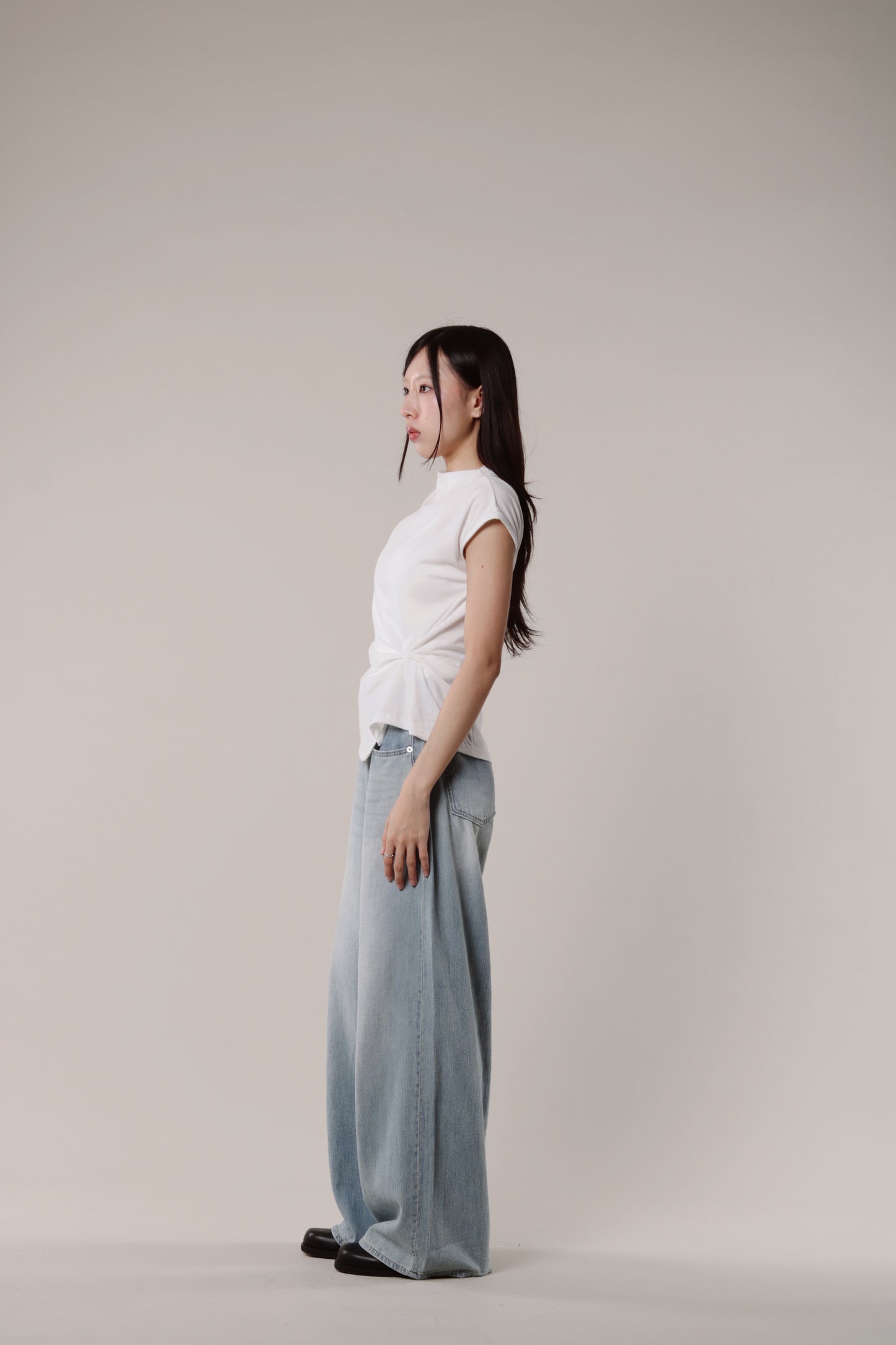 Borg Gathered Tee (Ivory)