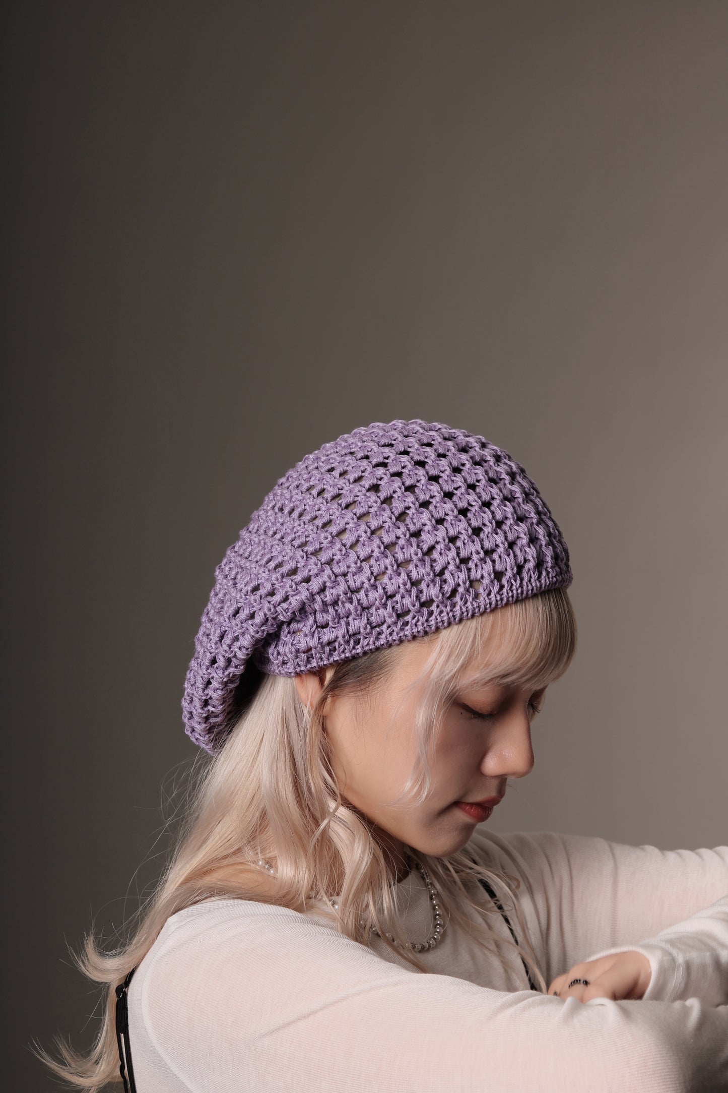 Daily Knit Beret (Black/Blue/Pink/Purple/White)