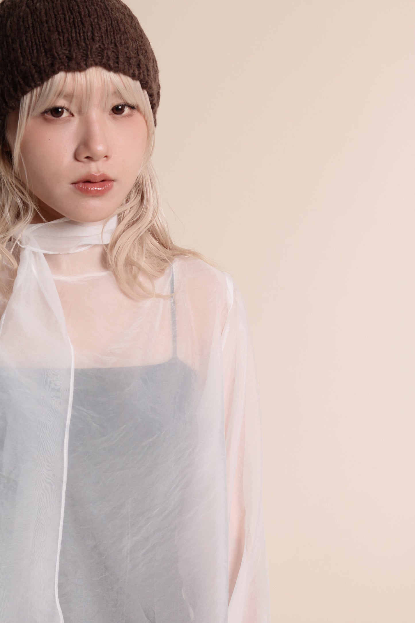 Doll See Through Blouse (White)