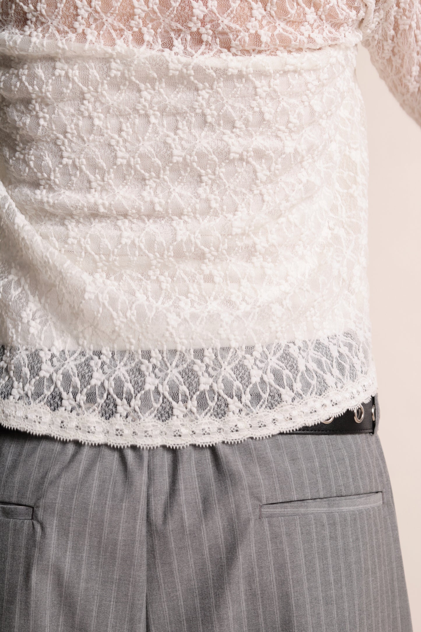 Floral Lace Cardigan (White)