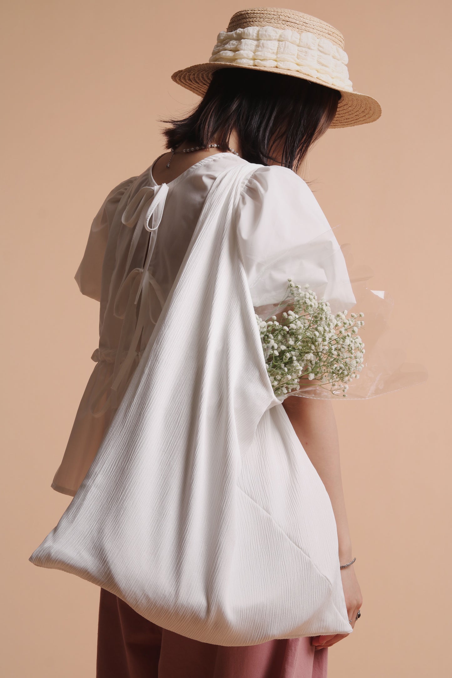 Textured stripe Bag (Black/White)