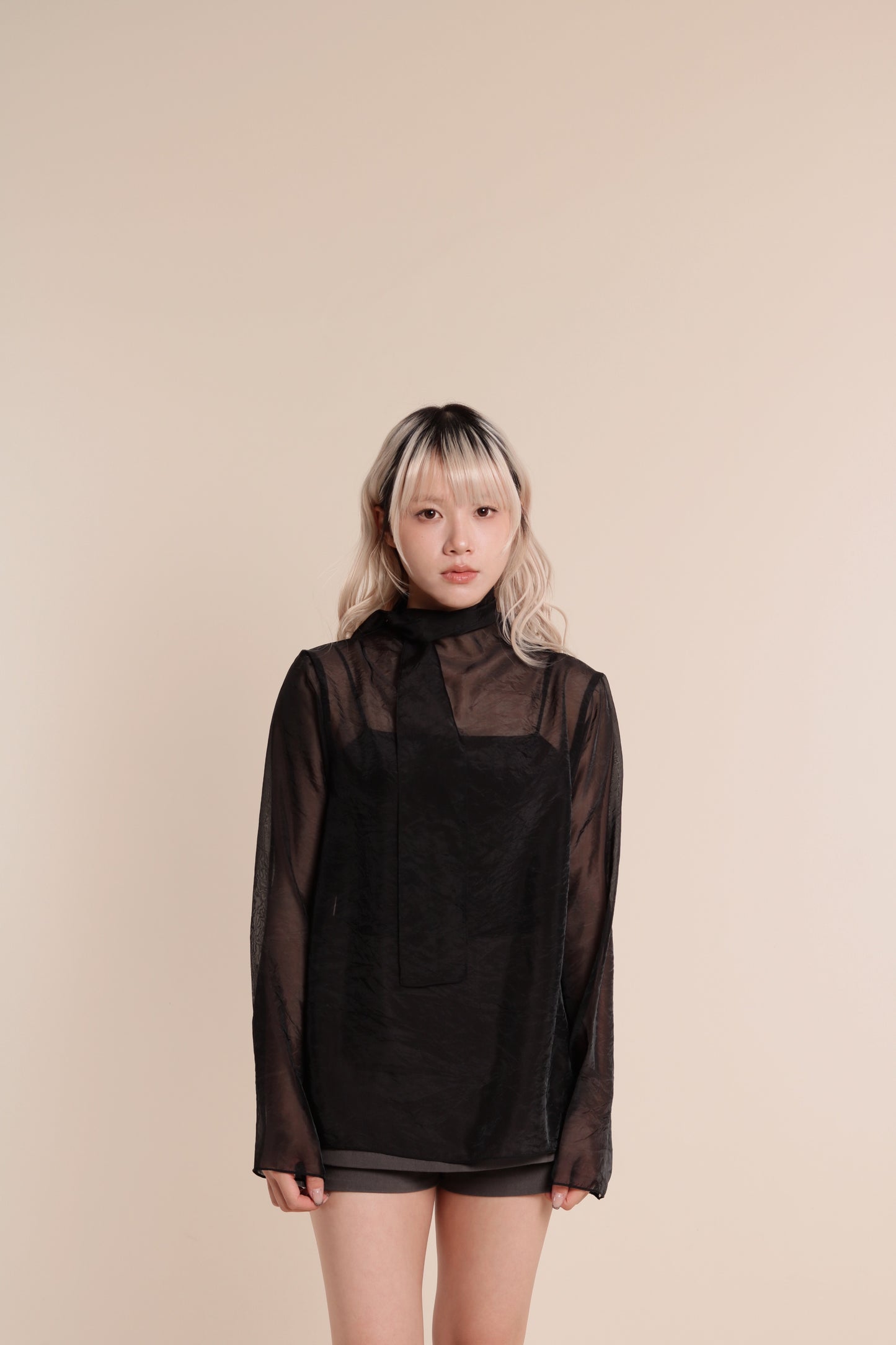 Doll See Through Blouse (Black)