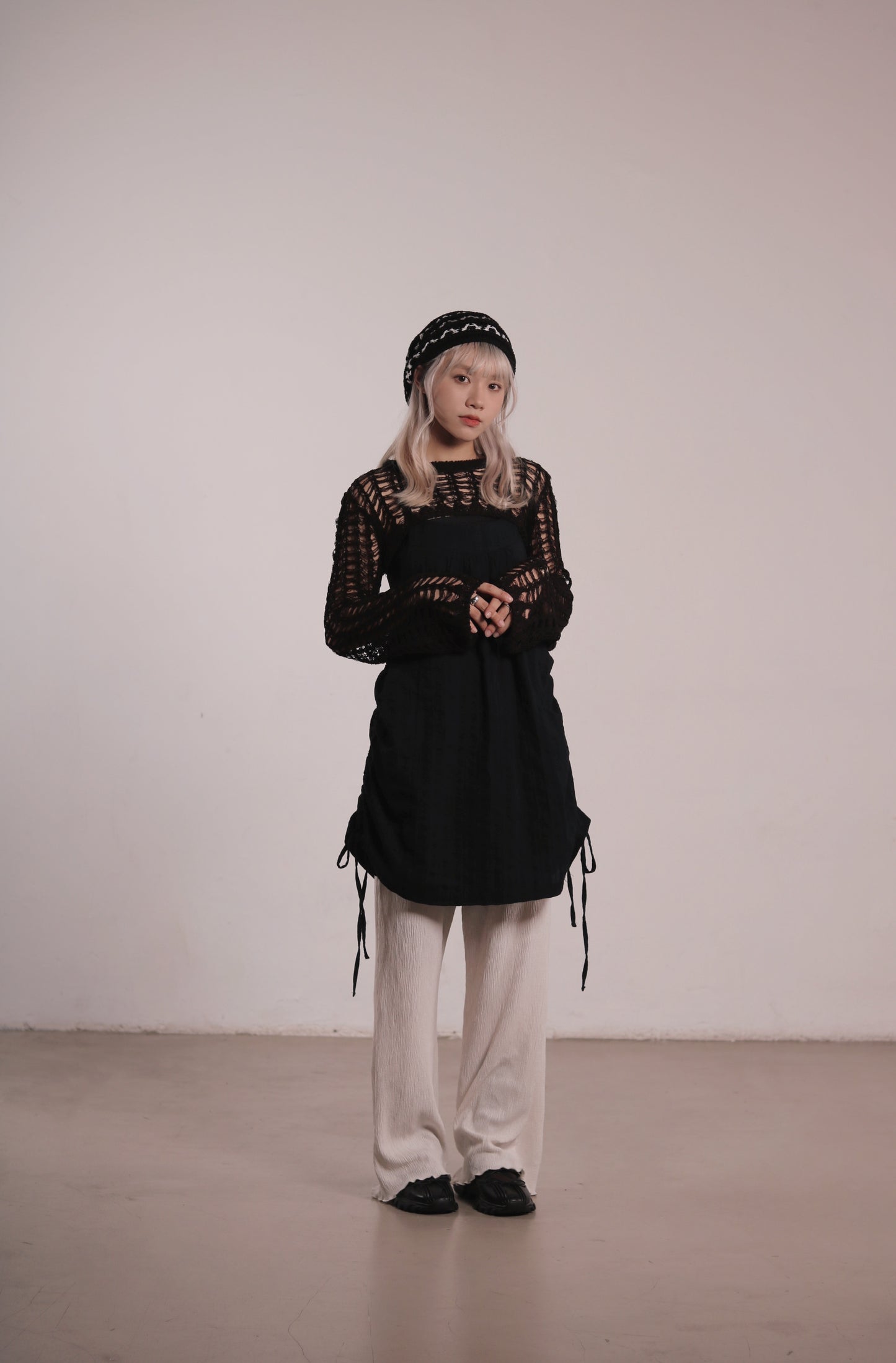 Net Crop Top (Black)