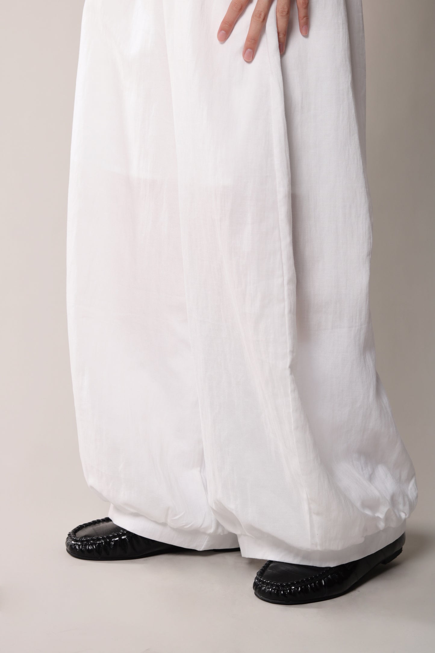 Linen Bubble Pants (White)