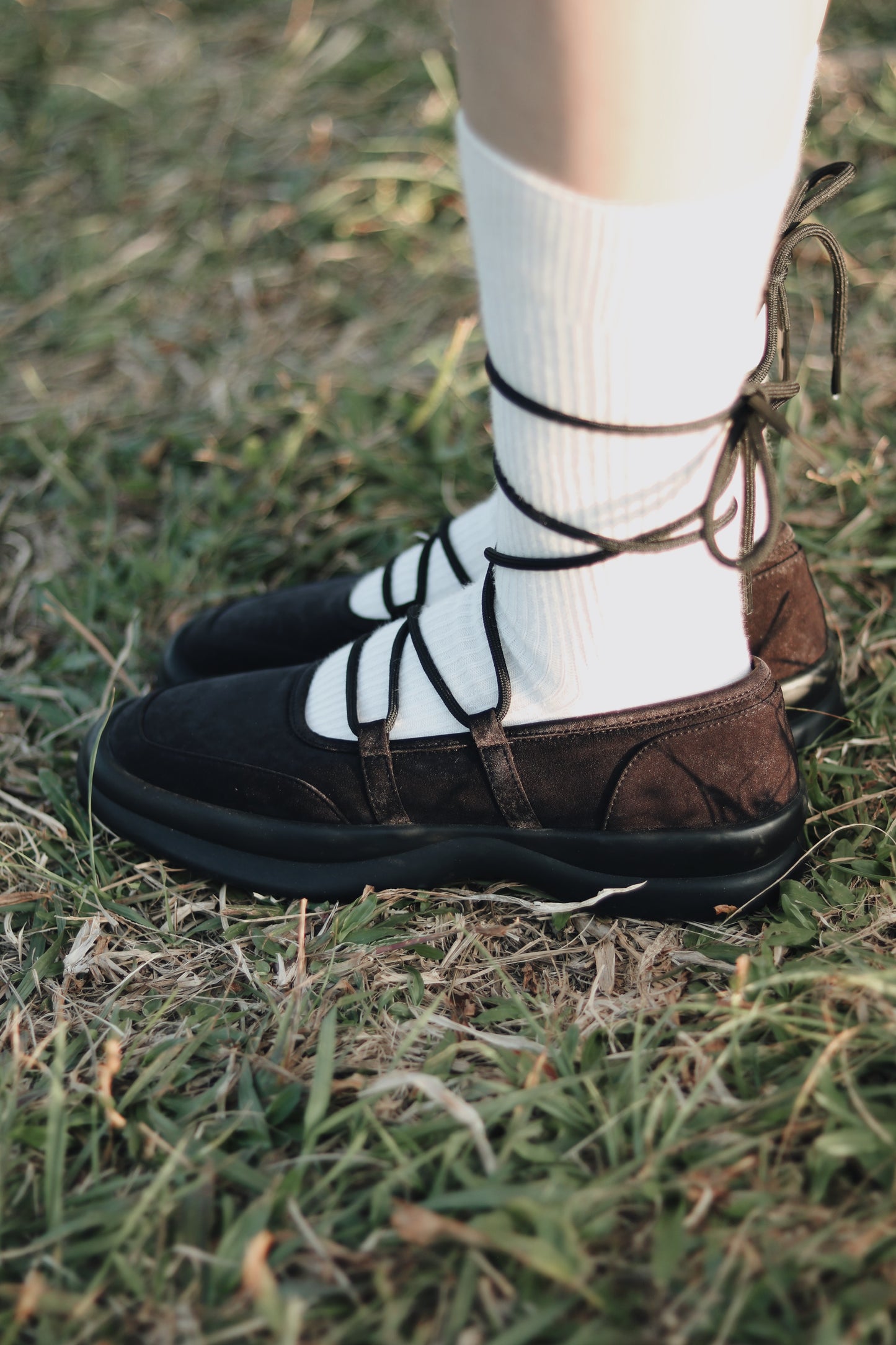 Doll Ballet Shoes (Black/Grey)