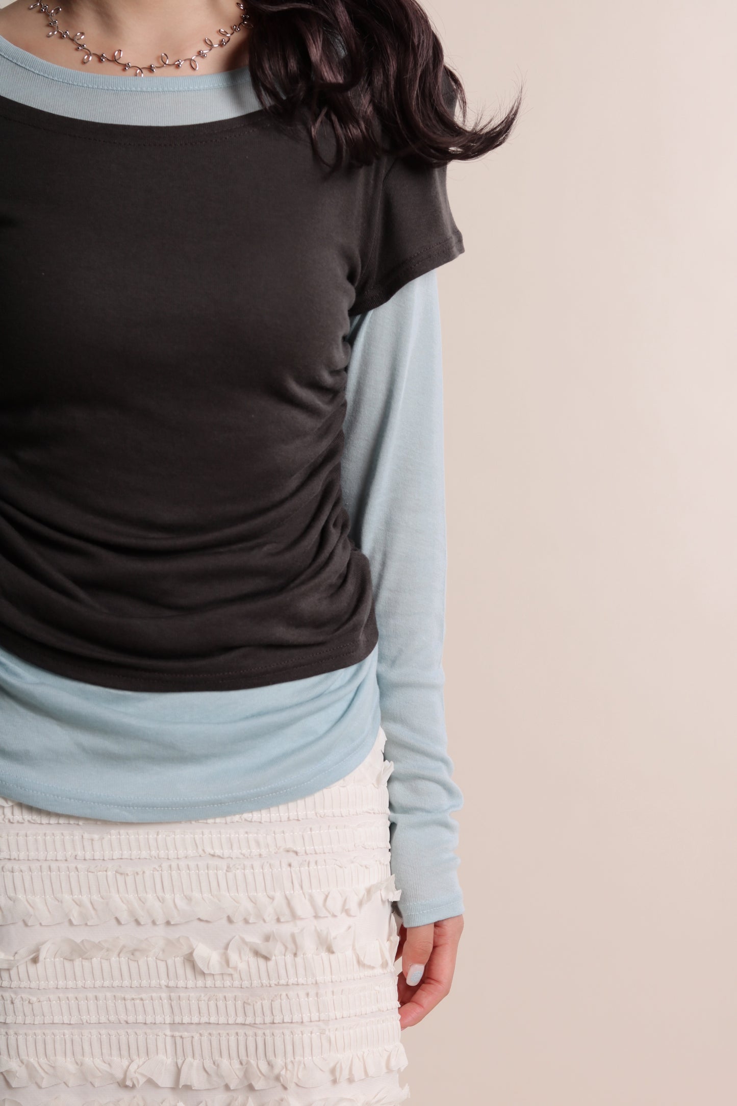 Mila Layered Top (Sky)