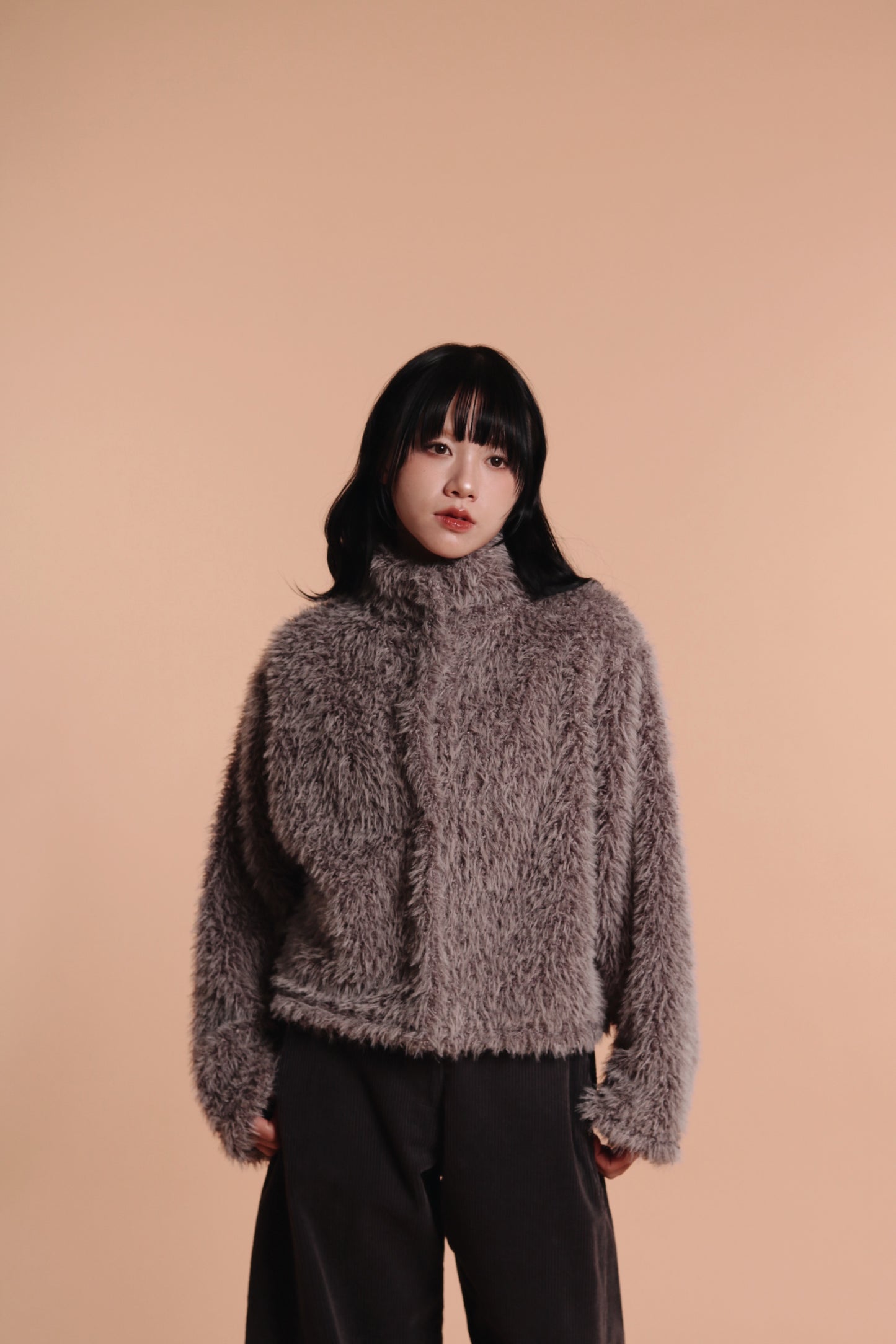 Fluffy Cardigan (Grey)