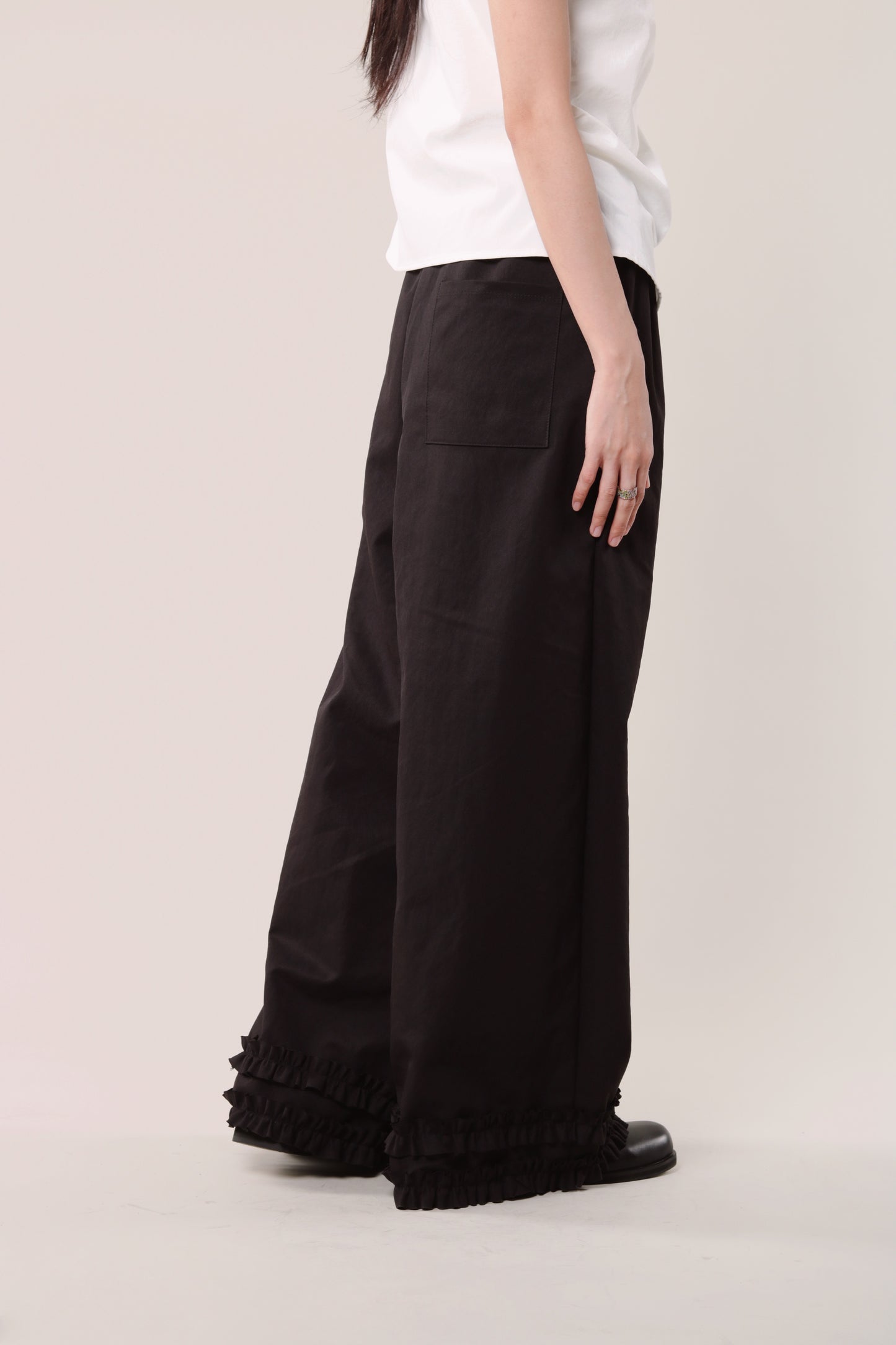 Double Ruffle Pants (Black)