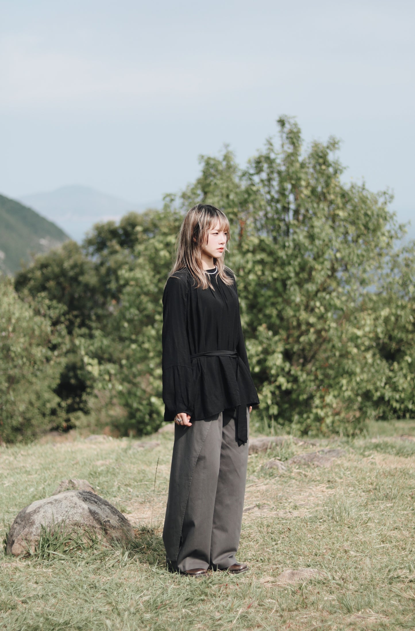 Layered Pants (Charcoal)