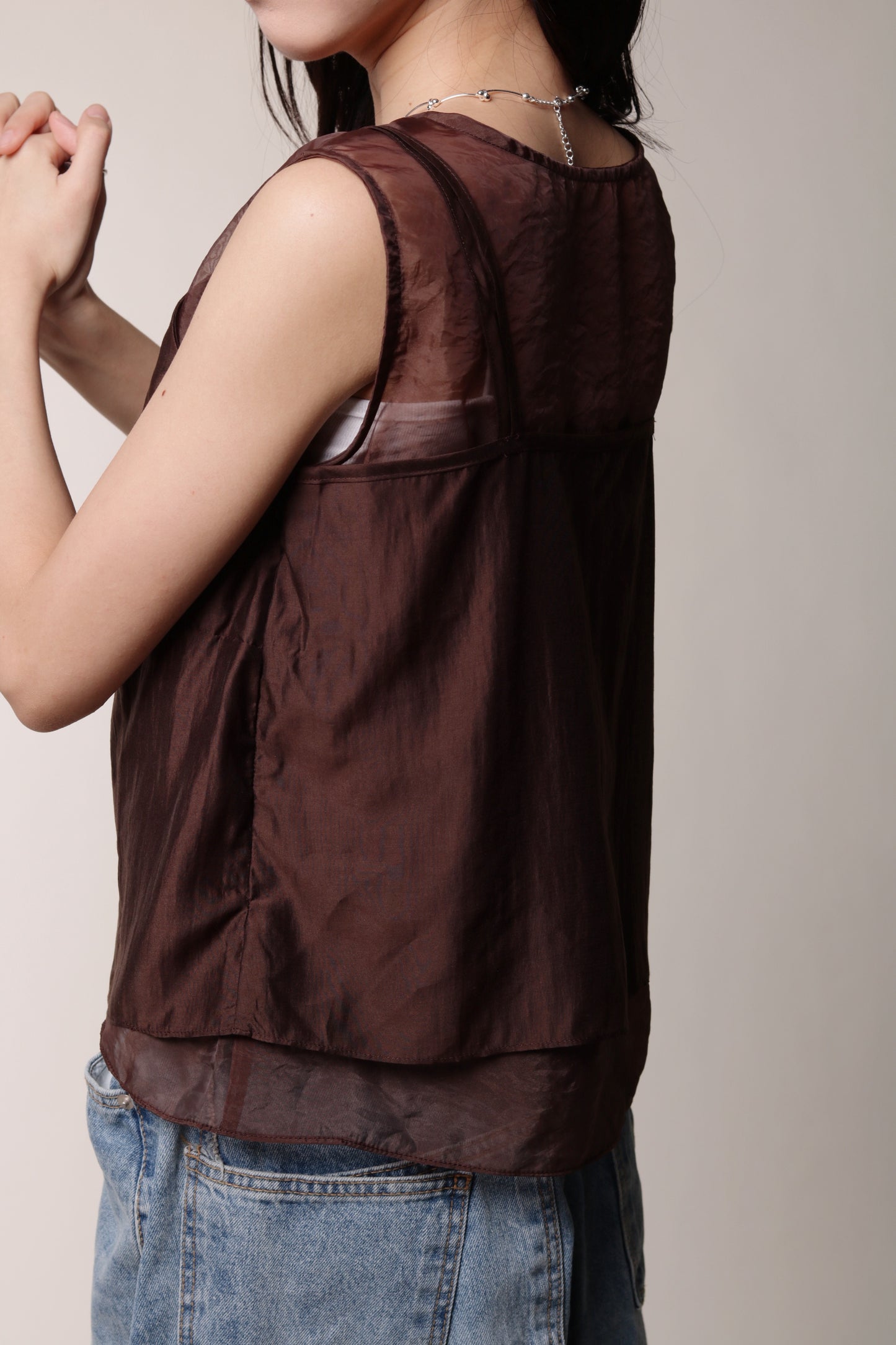 Chaya Layered Top (Brown)