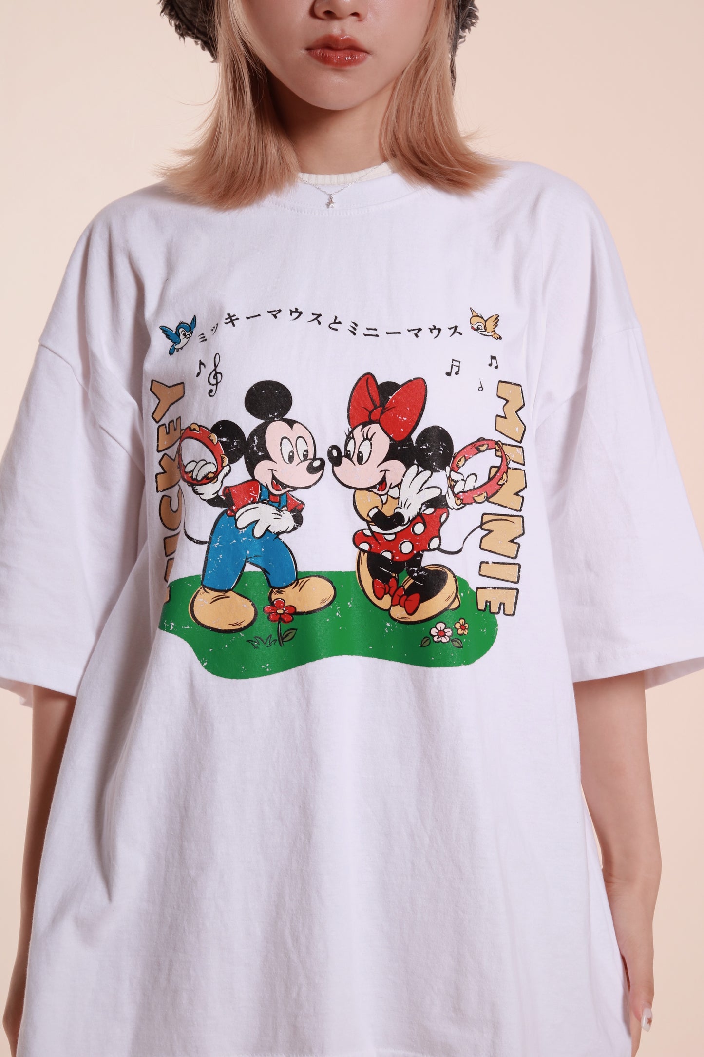Oversized Mickey Tee (White)