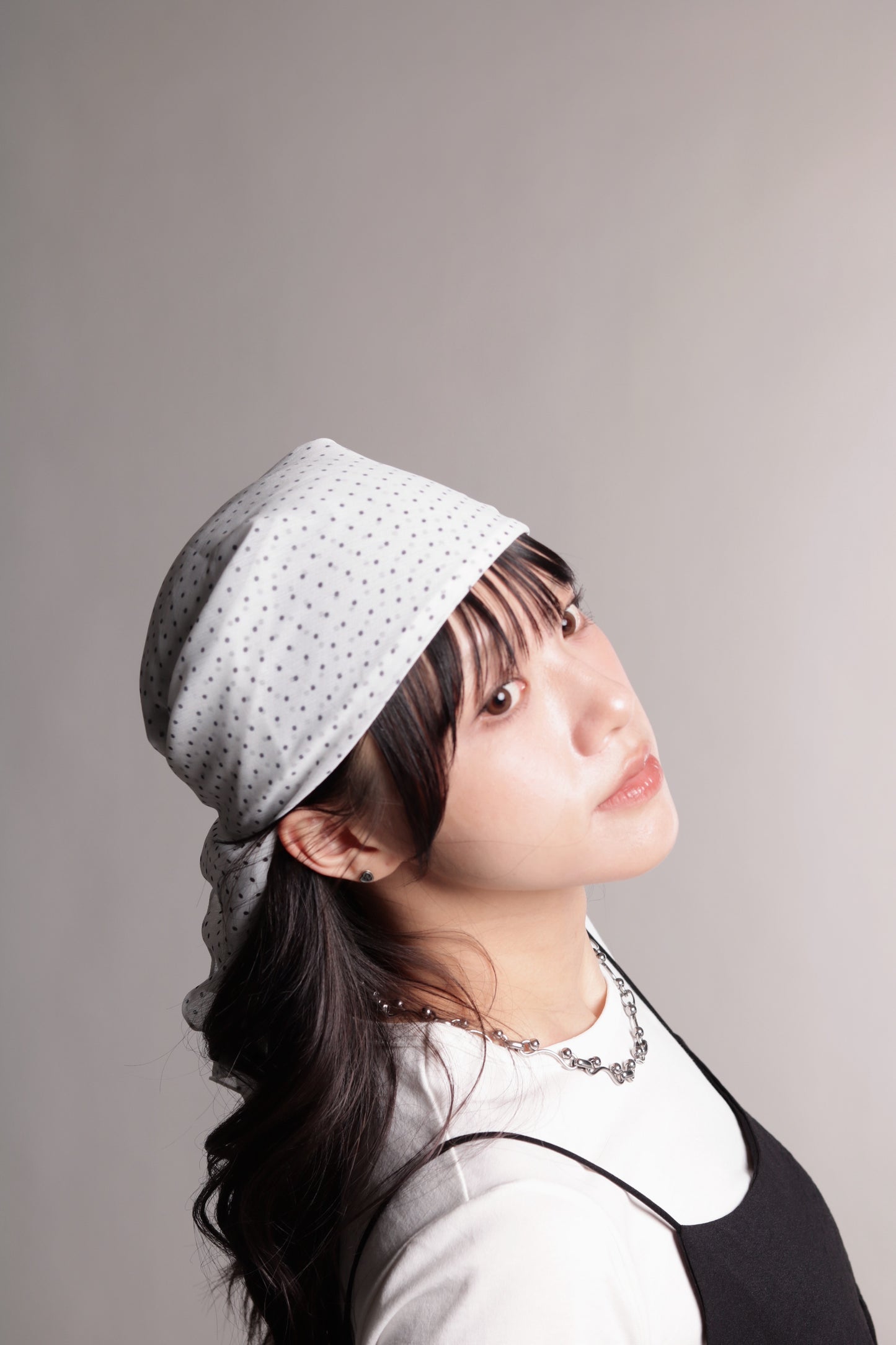 Polka Dot Scarf (White)