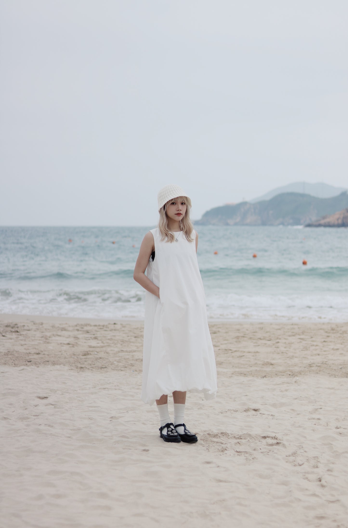 Bubble Cloud Dress (White)