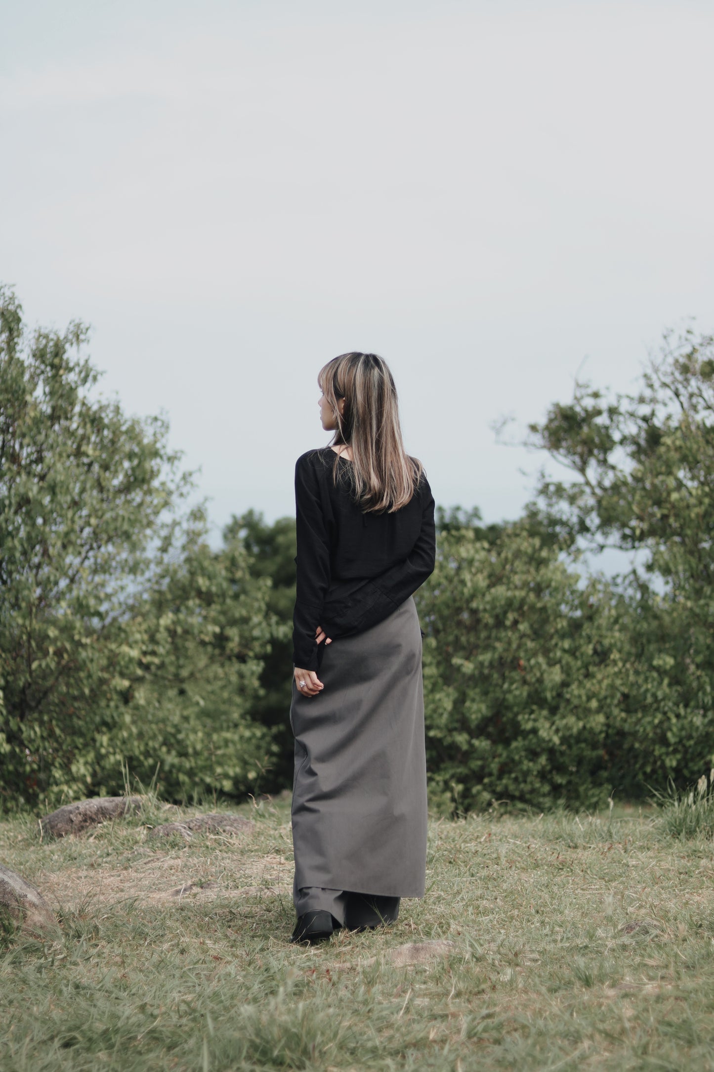 Layered Pants (Charcoal)