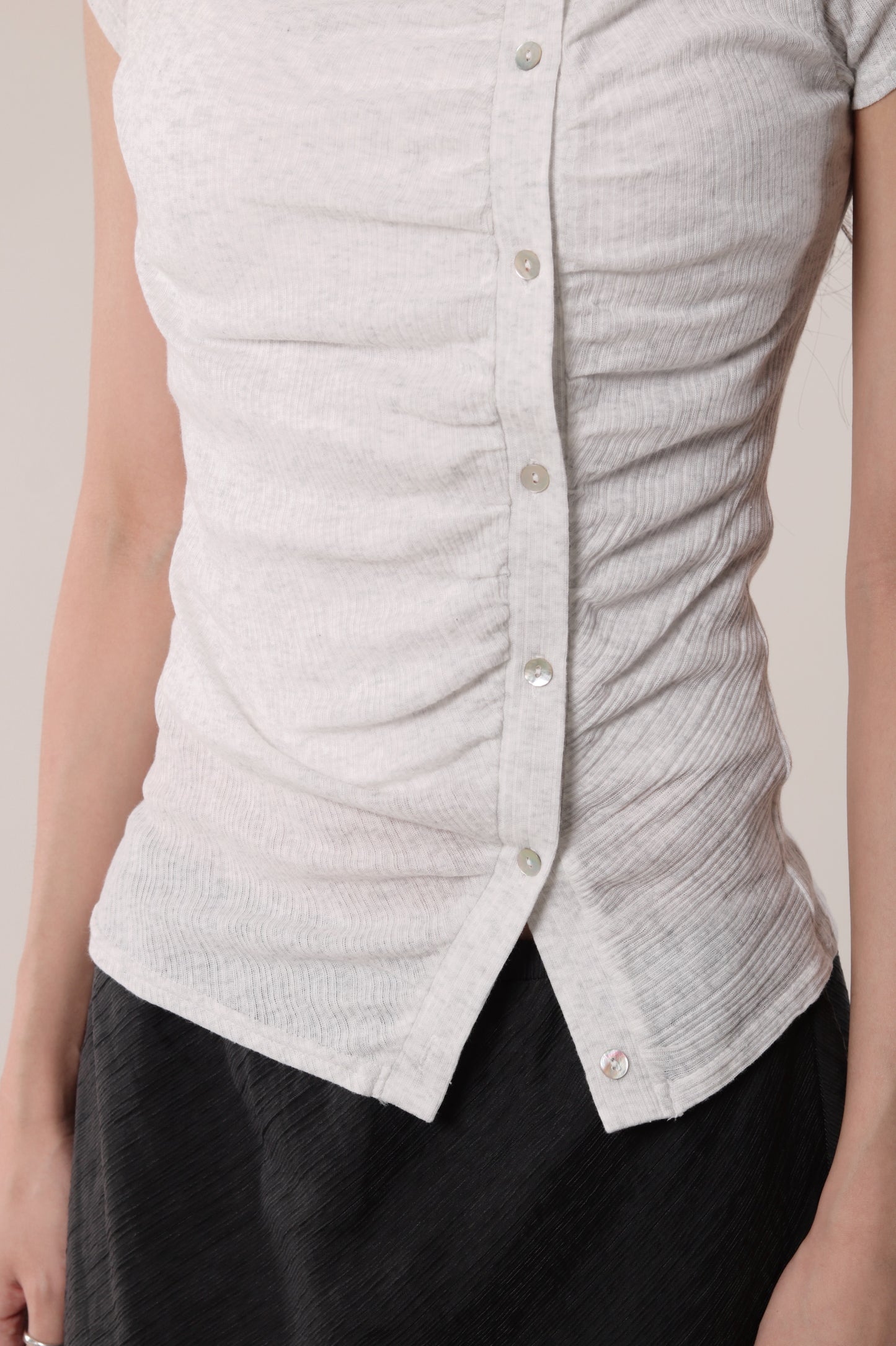 Sep Gathered Tee (Light Grey)