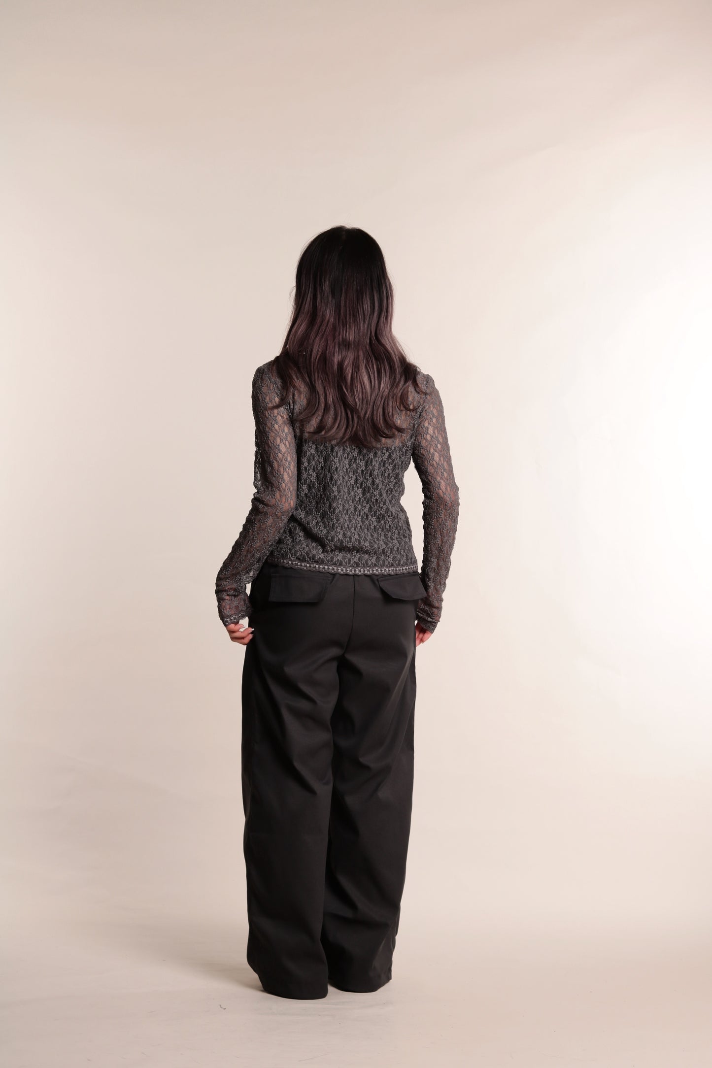 Delia Gathered Pants (Charcoal)