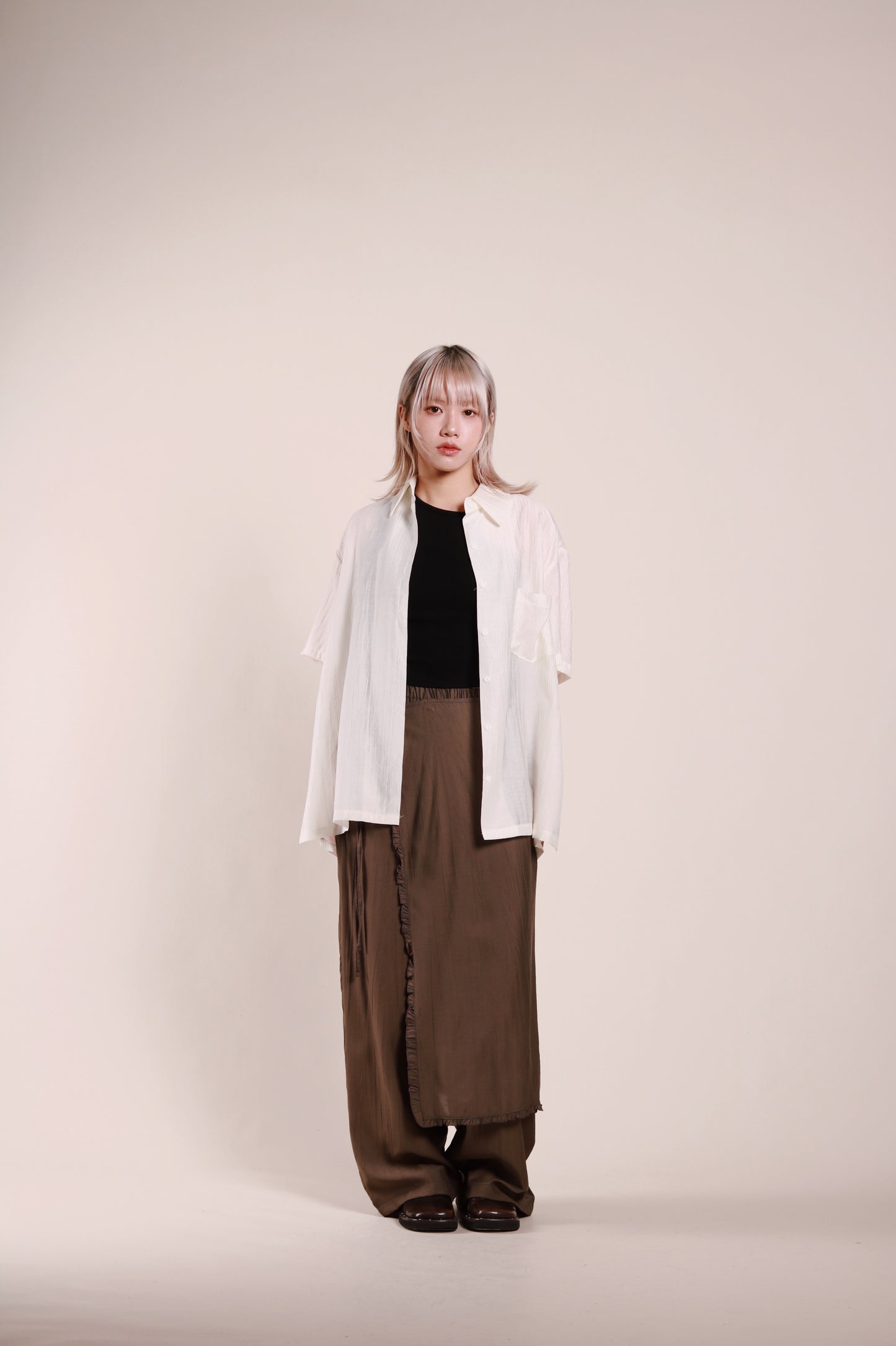 Wanda Layered Pants (Brown)