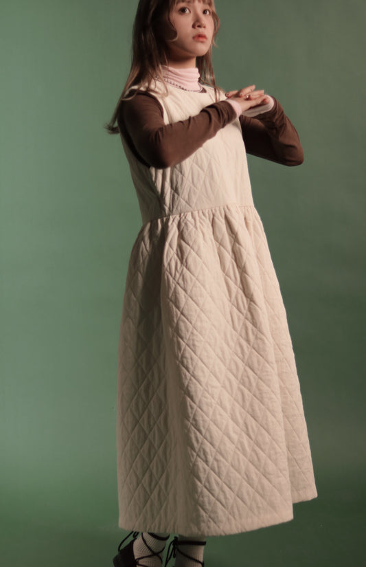 Doll Padded Dress (Ivory)