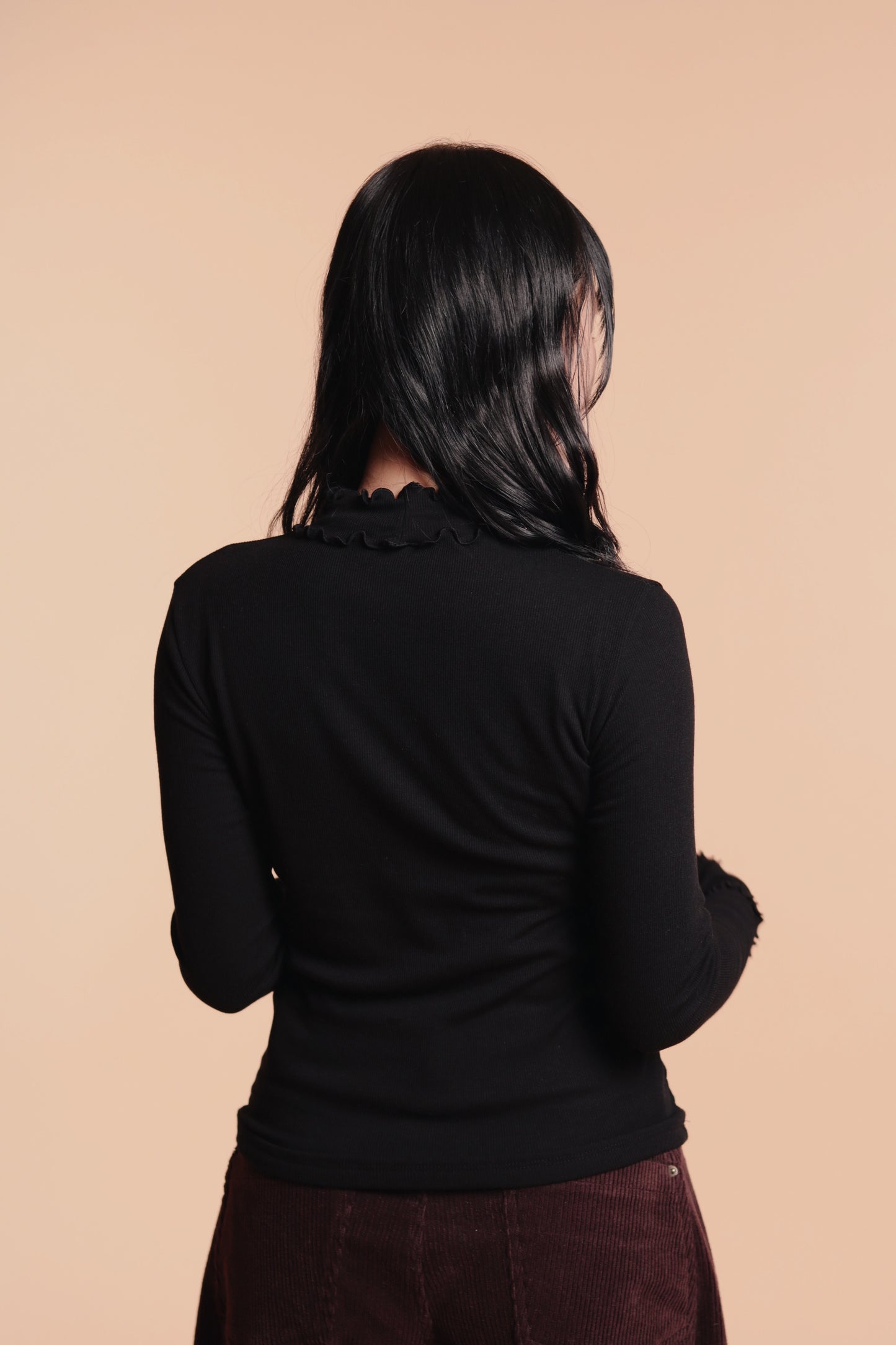 Double Ruffle Top (Black)