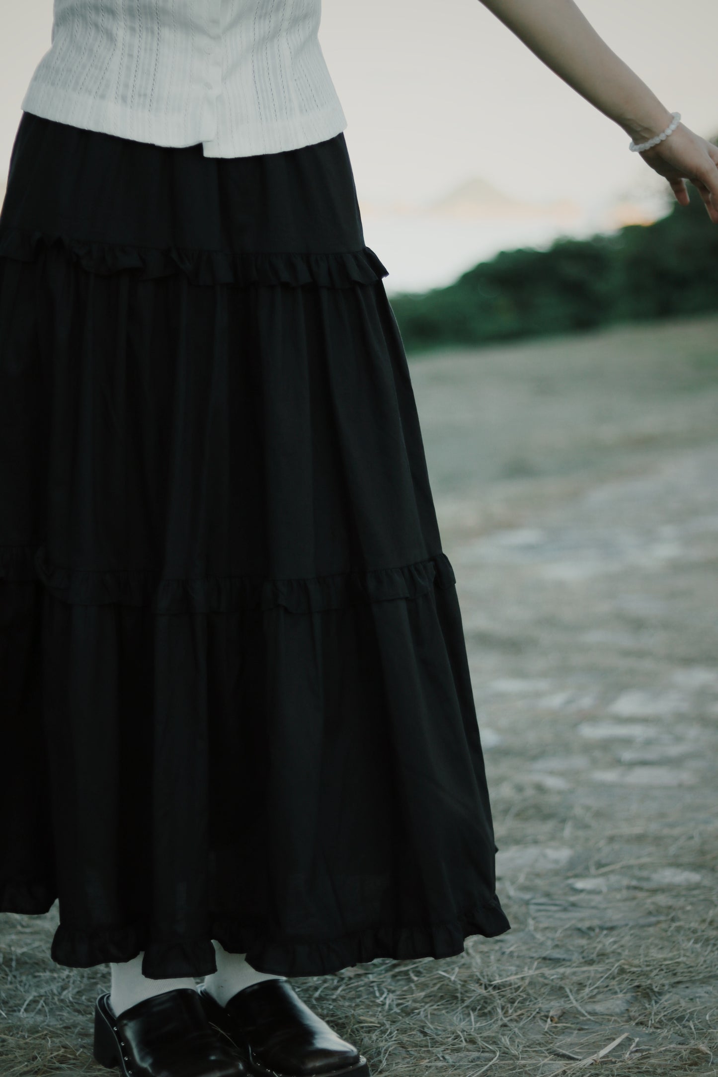 Ruffle Skirt (Black)