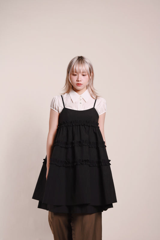 Doll Ruffle Dress (Black)