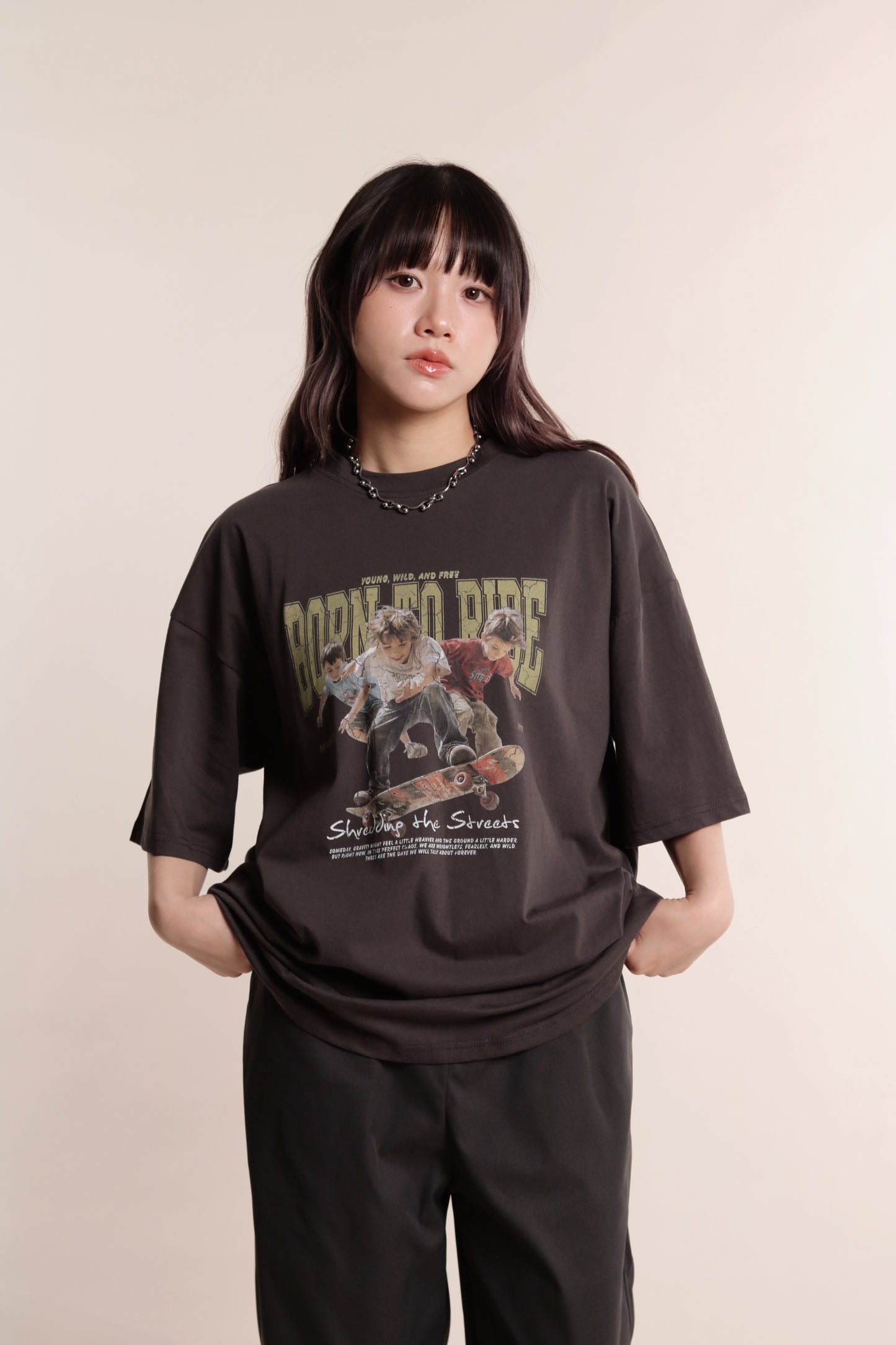 Born To Ride Tee (Charcoal)