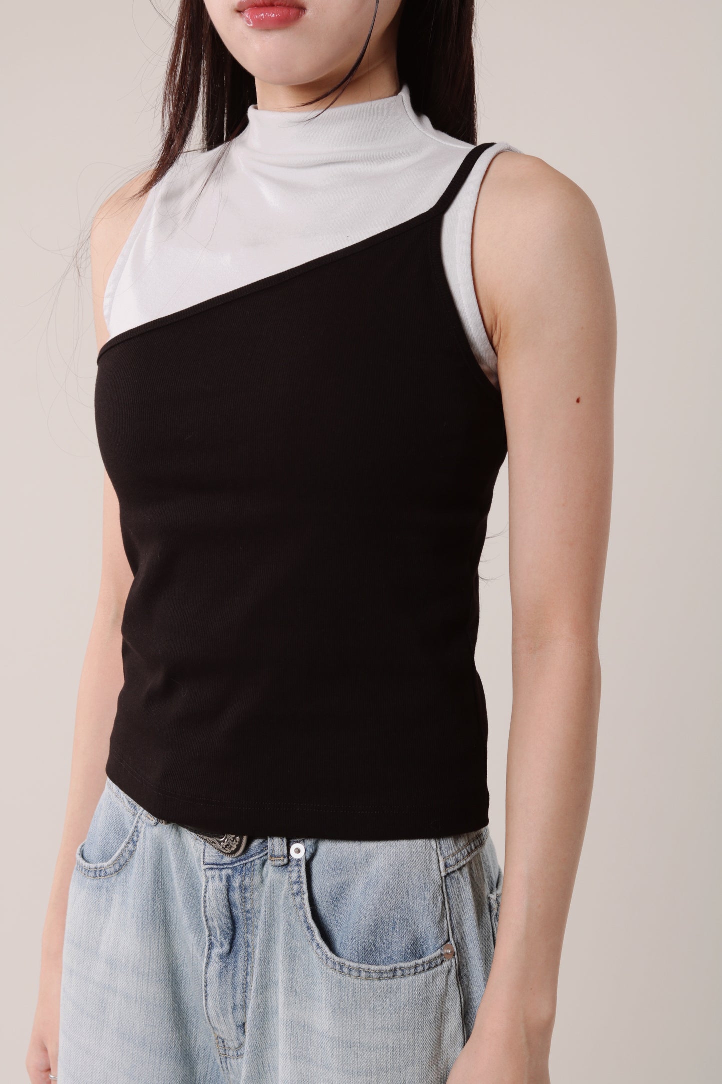 Asymmetric Cami (Black)