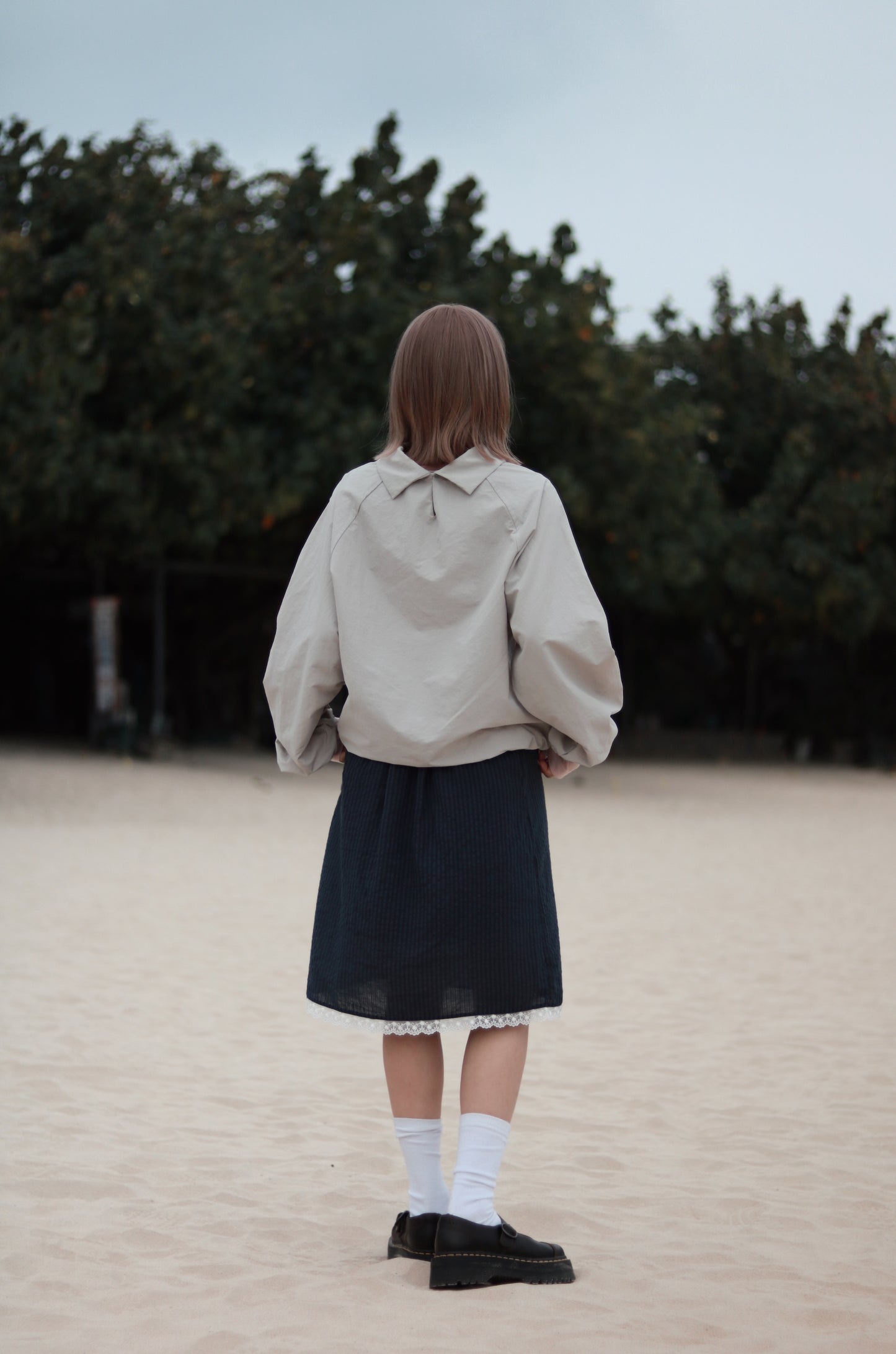 Funnel Neck Top (Grey)